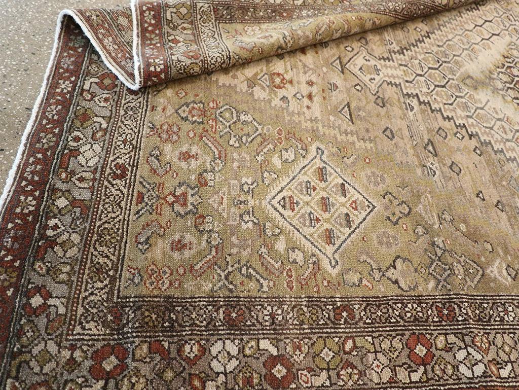Early 20th Century Persian Malayer Accent Rug For Sale 2