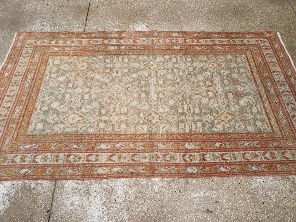 Pair Of Early 20th Century Persian Malayer Accent Rugs For Sale 4