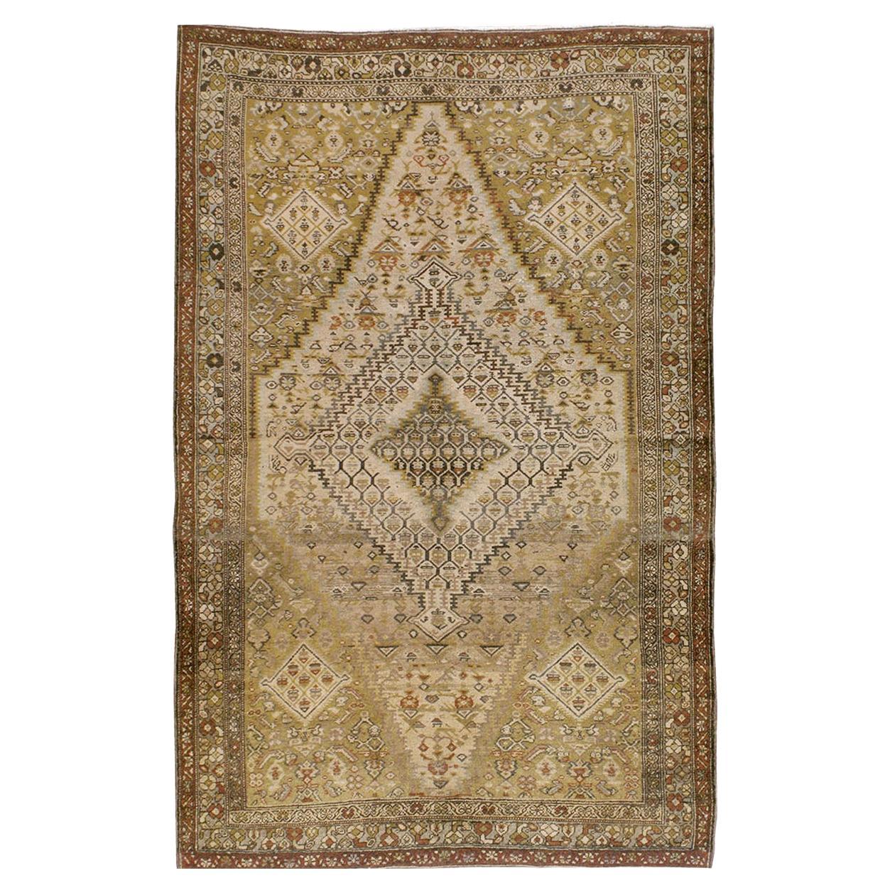 Tapis d'appoint persan Malayer du début du 20e siècle