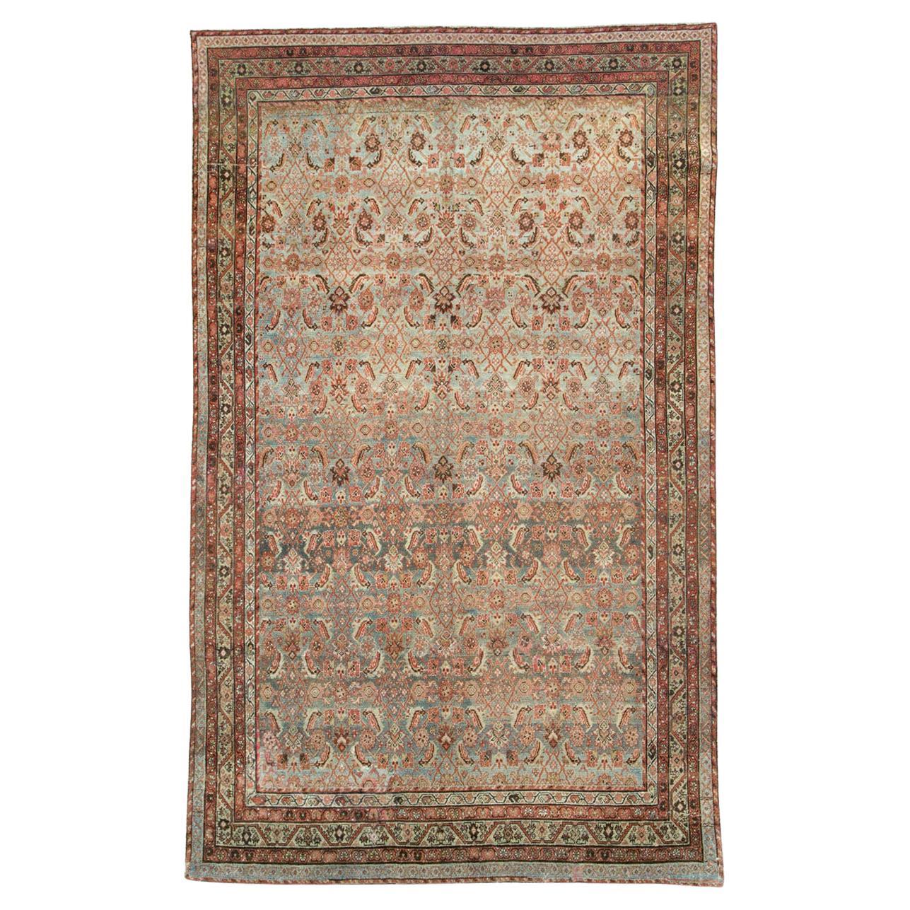 Early 20th Century Persian Malayer Accent Rug For Sale