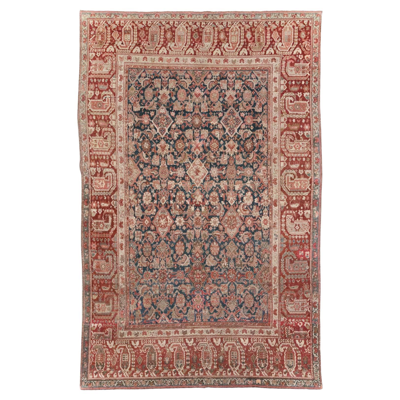 Early 20th Century Persian Malayer Accent Rug For Sale