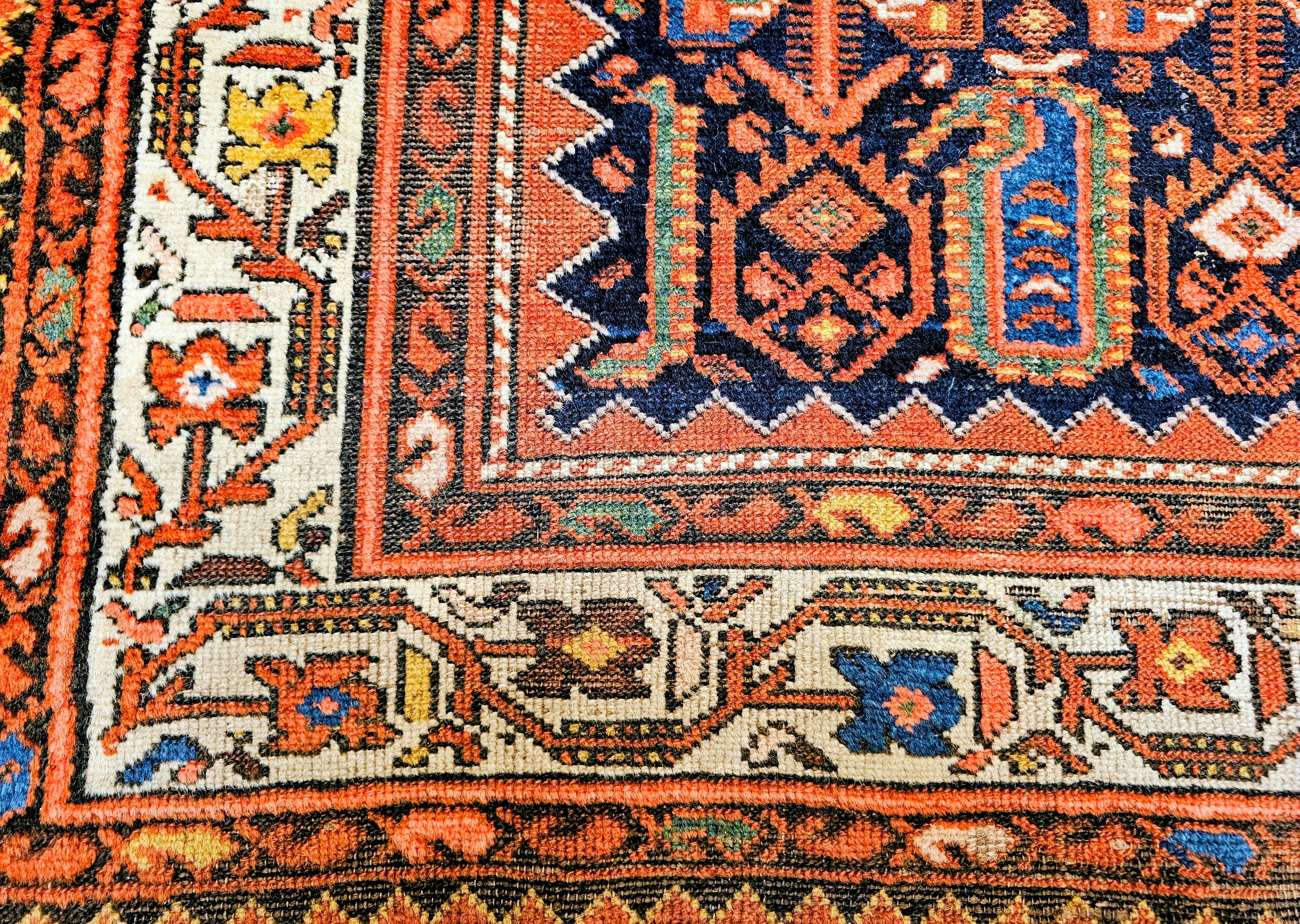 Tappeto persiano Malayer dell'inizio del XX secolo con motivo Paisley all-over in blu. in vendita 3