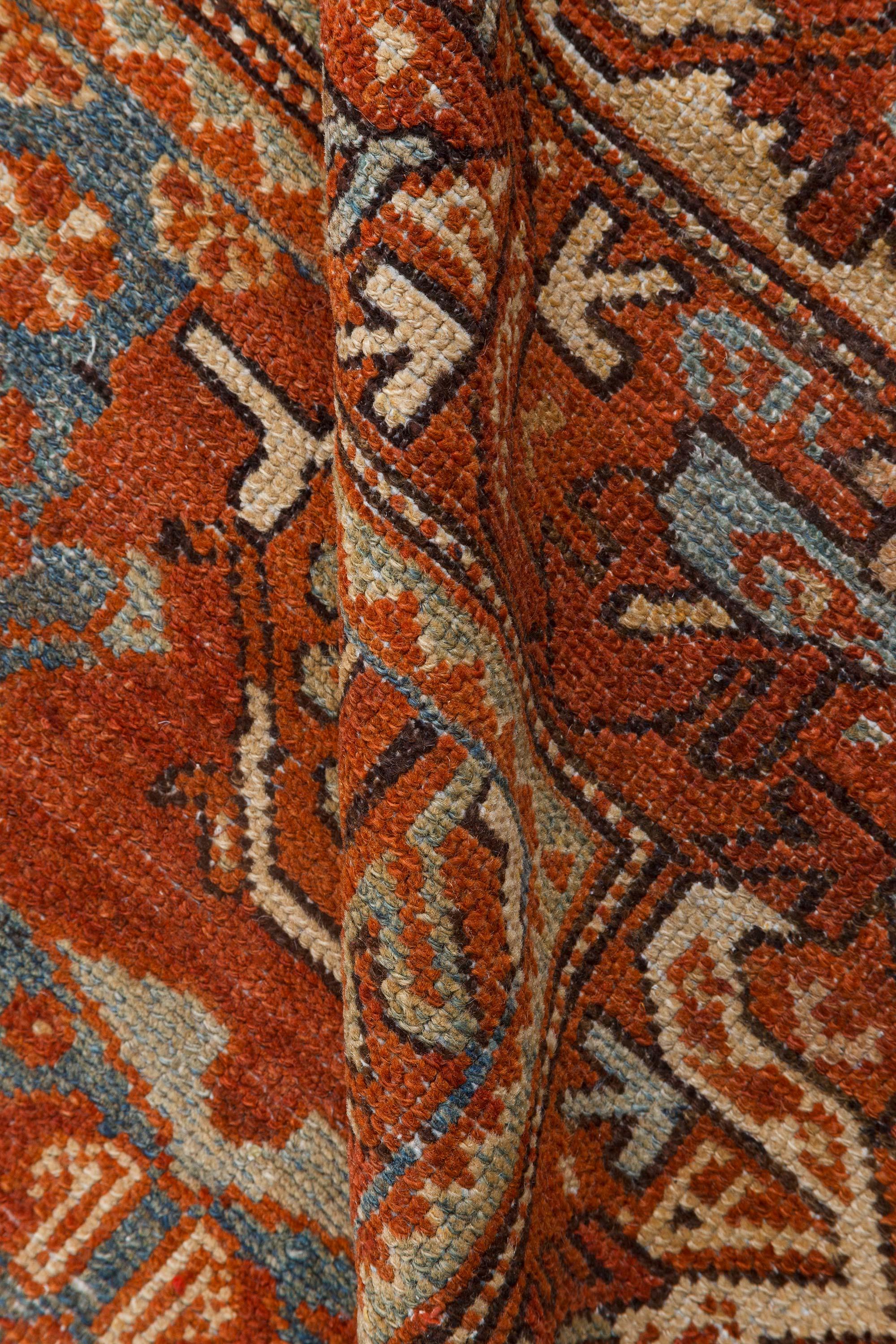 Tapis persan en laine nouée à la main Malayer du début du 20e siècle (taille ajustée)
Taille : 13'0
