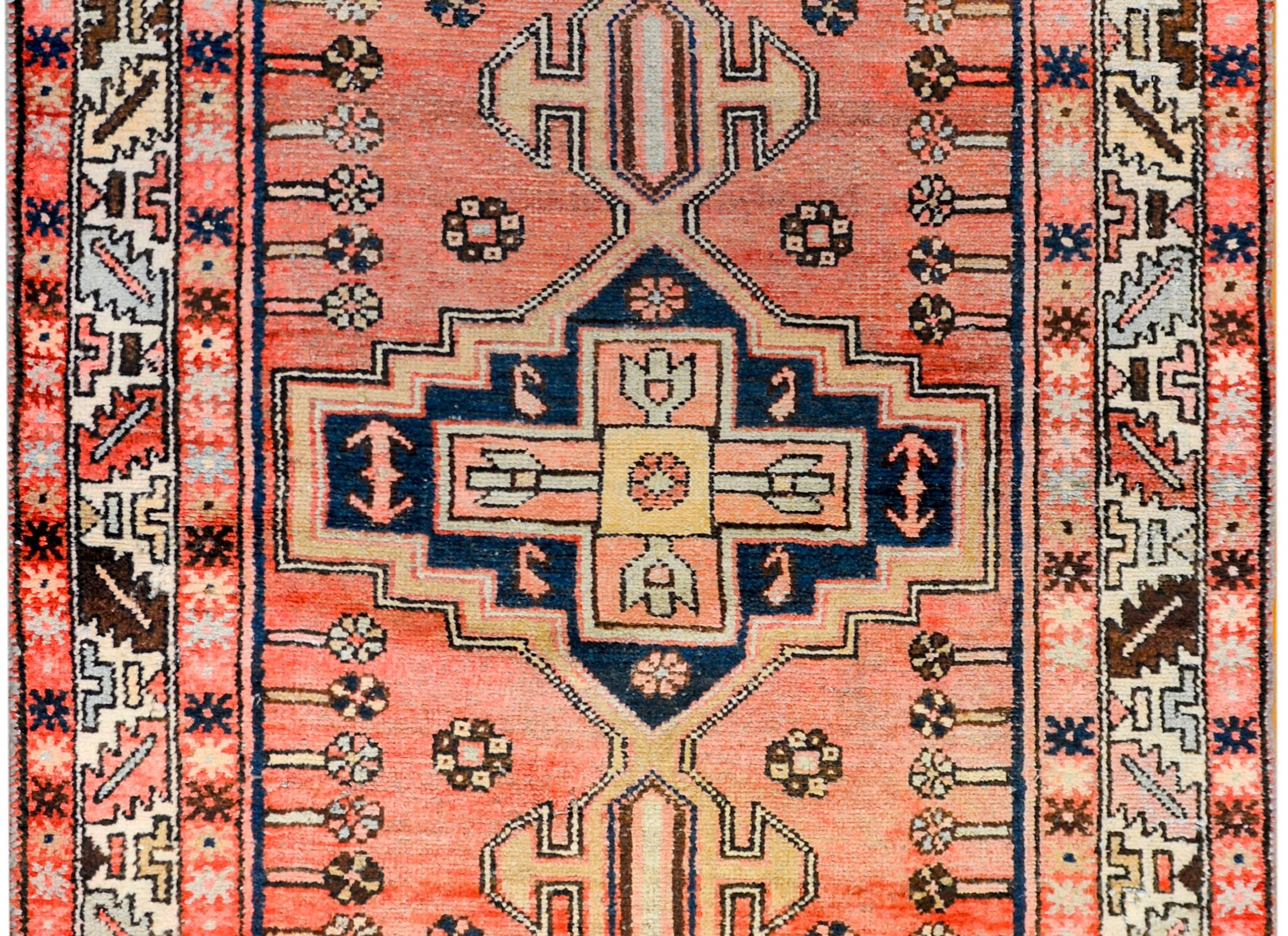 Vegetable Dyed Early 20th Century Persian Malayer Rug For Sale