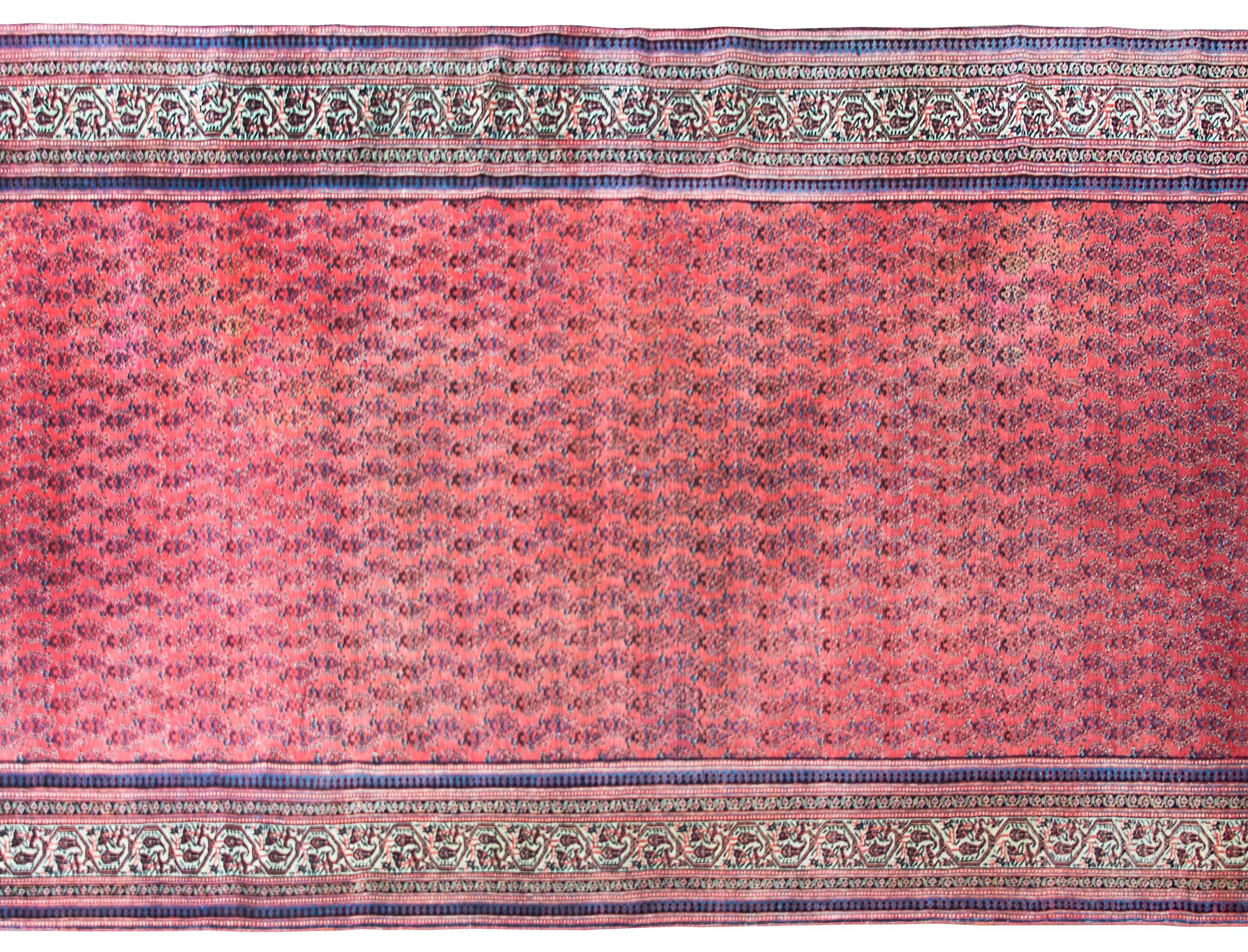 Hand-Knotted Early 20th Century Persian Malayer Rug For Sale