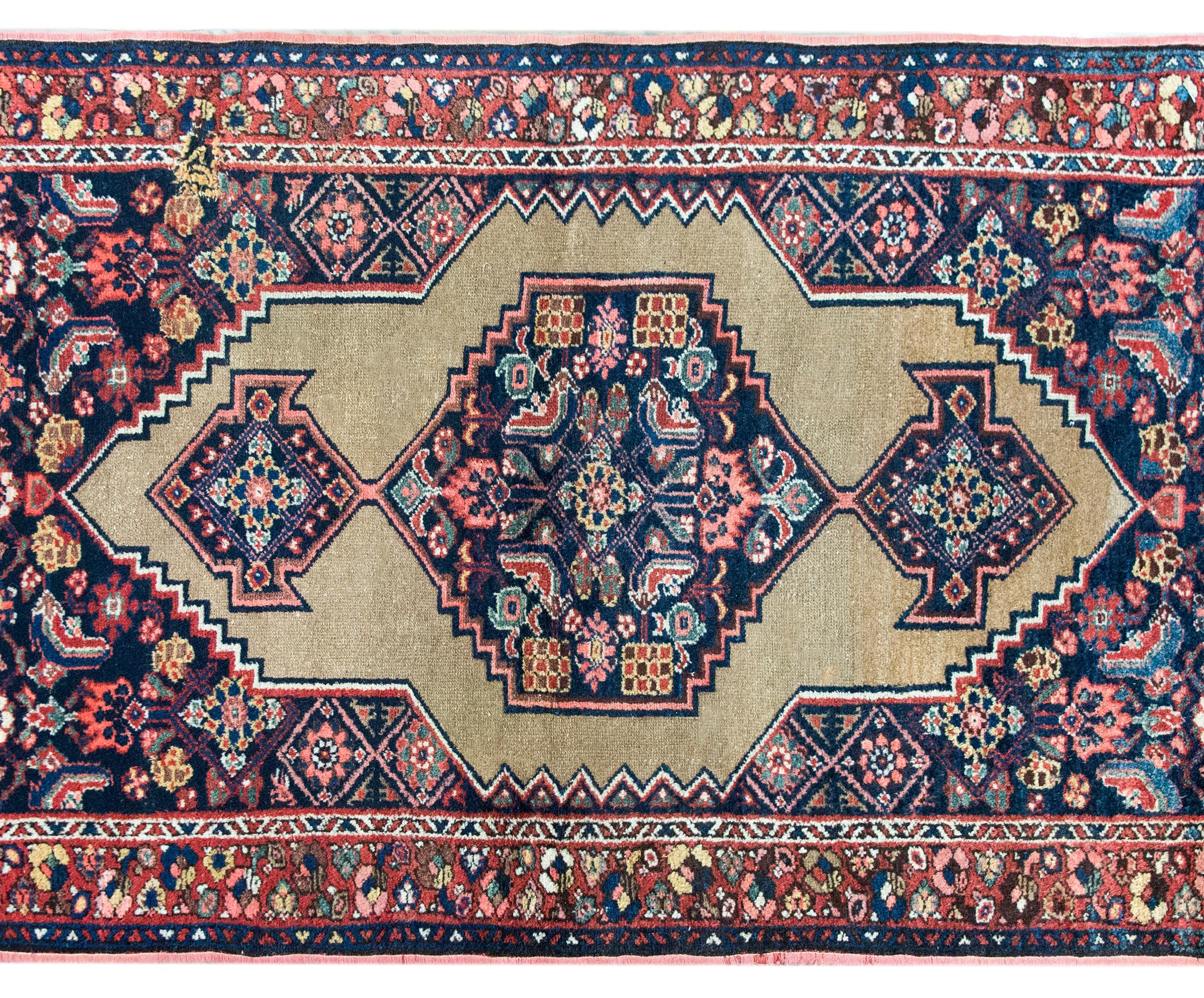Hand-Knotted Early 20th Century Persian Malayer Rug For Sale