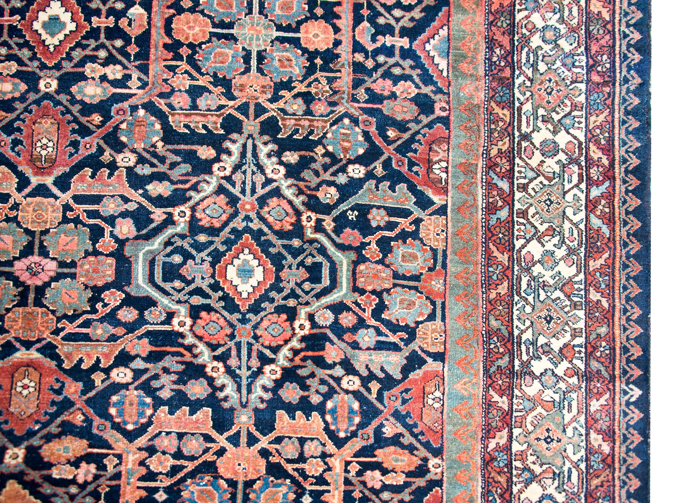 Wool Early 20th Century Persian Malayer Rug For Sale