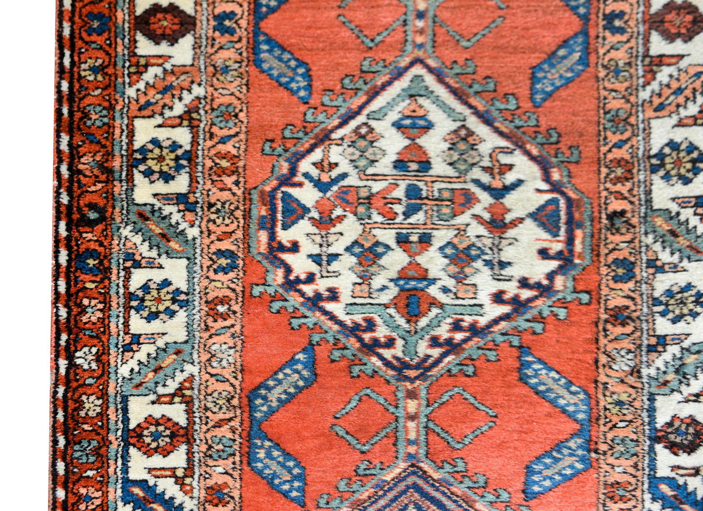 Hand-Knotted Early 20th Century Persian Malayer Runner For Sale