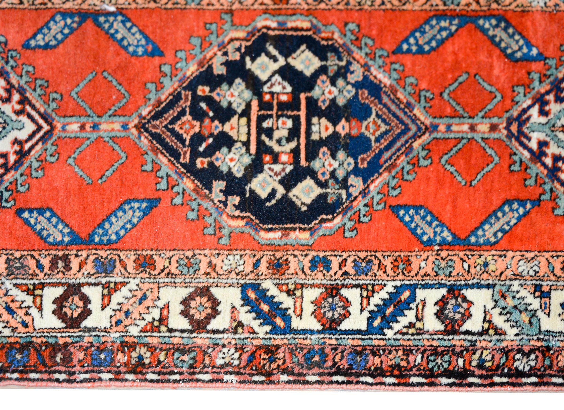 Wool Early 20th Century Persian Malayer Runner For Sale