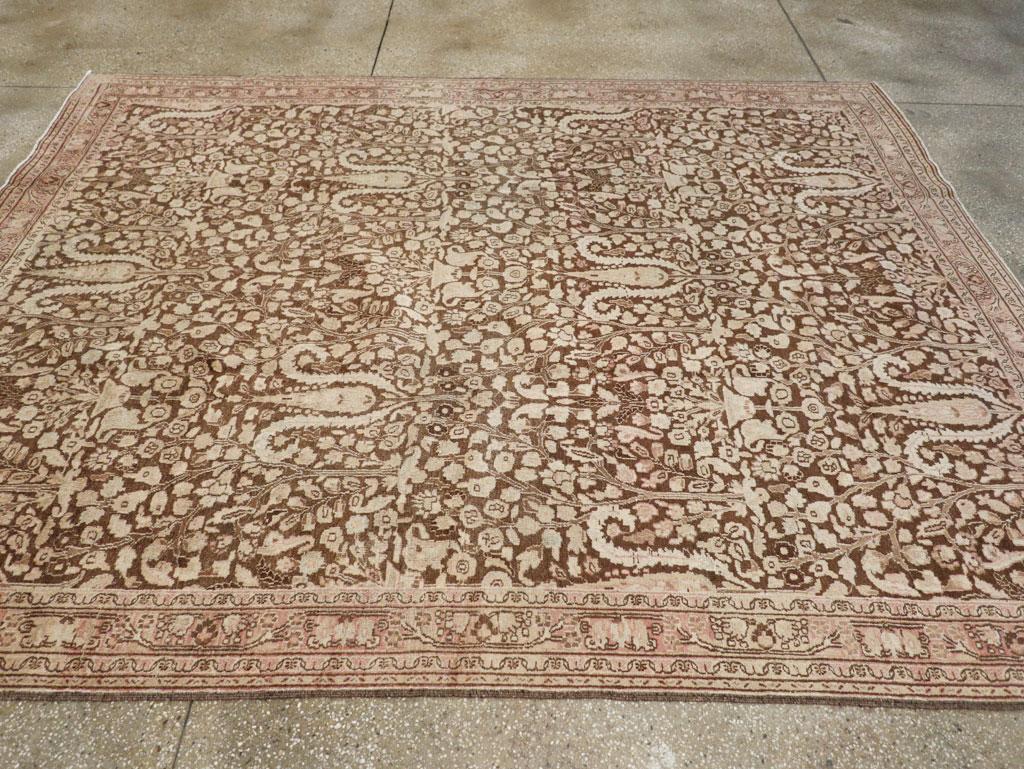 Alfombra persa de acento Mashad de principios del siglo XX Persa en venta
