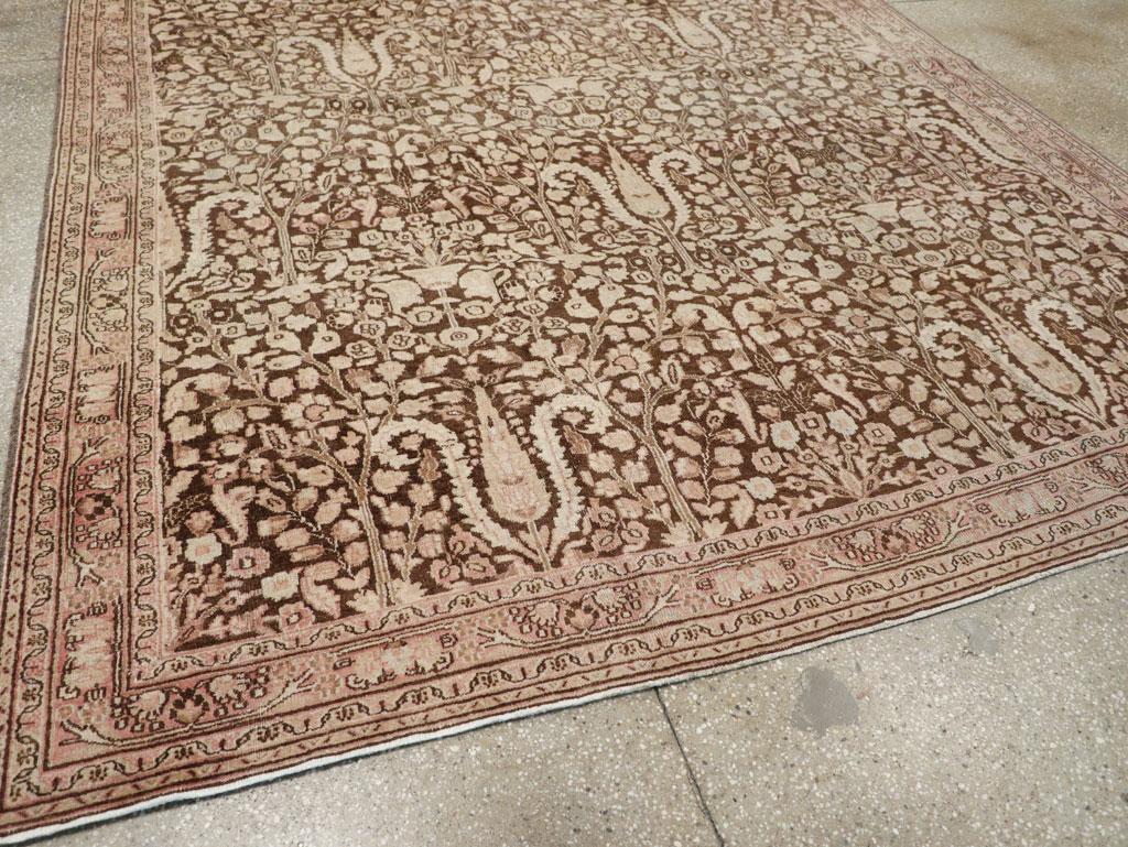 Alfombra persa de acento Mashad de principios del siglo XX en Excelente estado para la venta en New York, NY