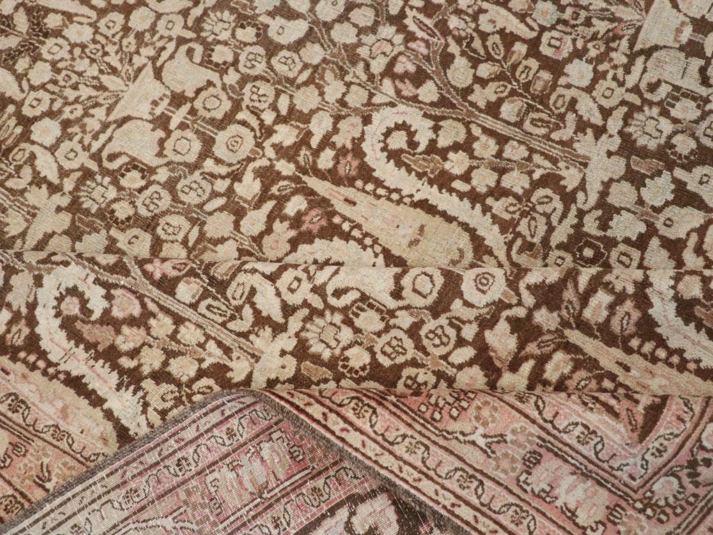 Alfombra persa de acento Mashad de principios del siglo XX Lana en venta