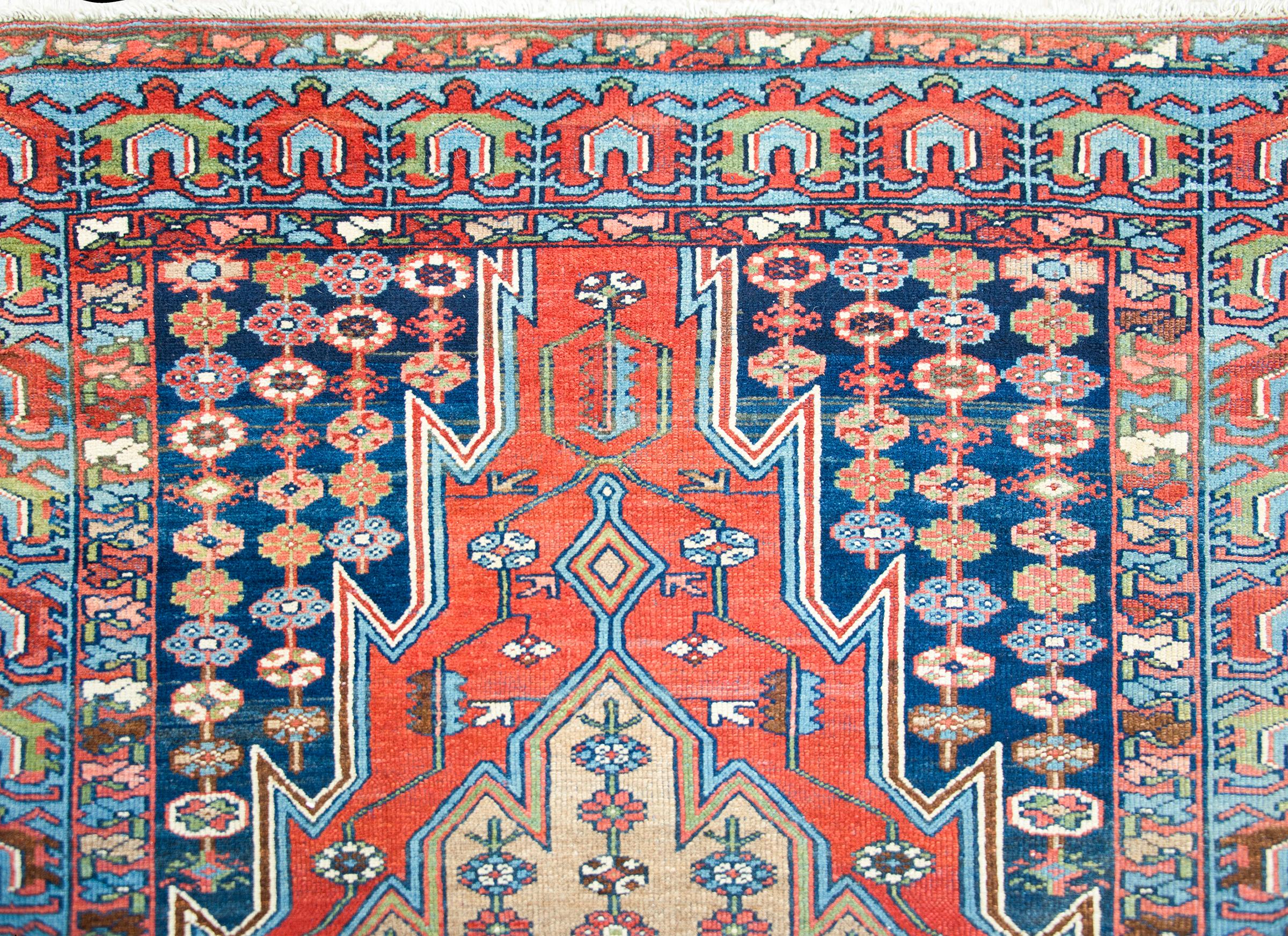 Early 20th Century Persian Mazleghan Rug For Sale 4