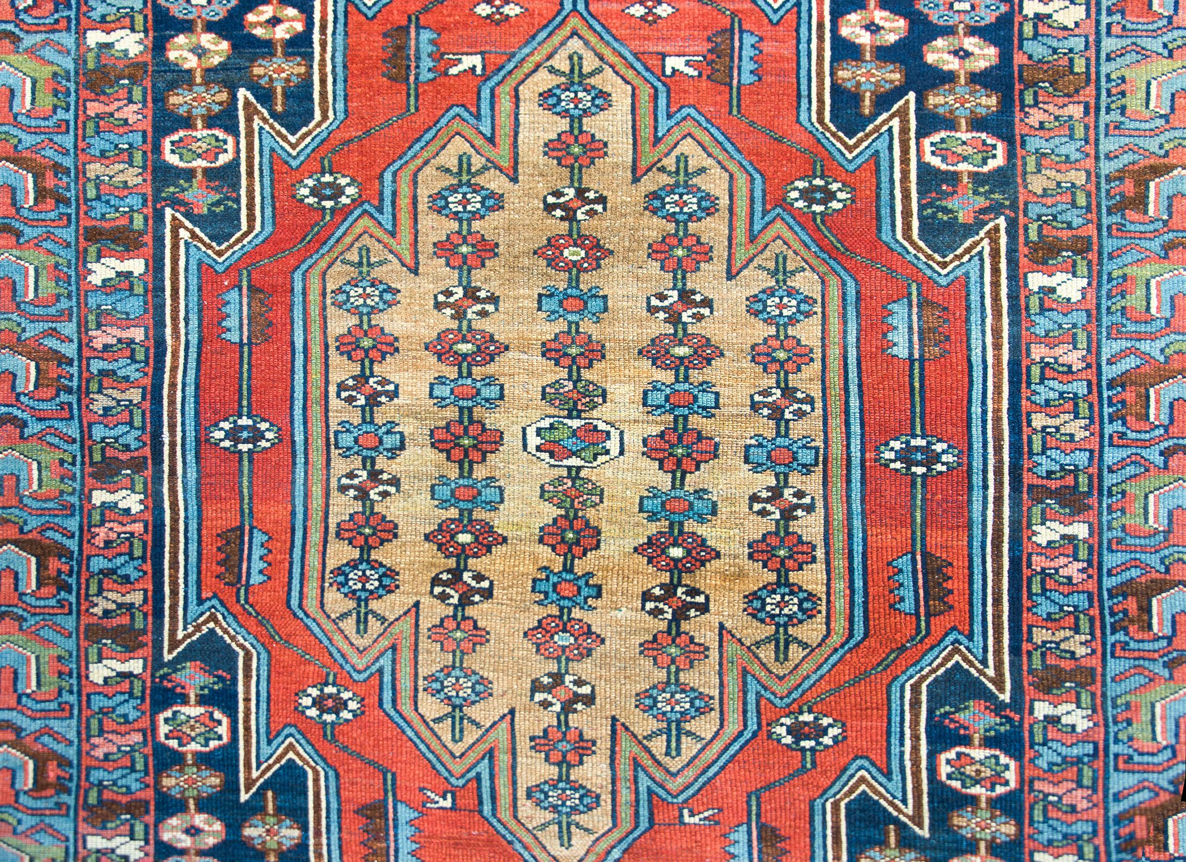 Early 20th Century Persian Mazleghan Rug For Sale 2