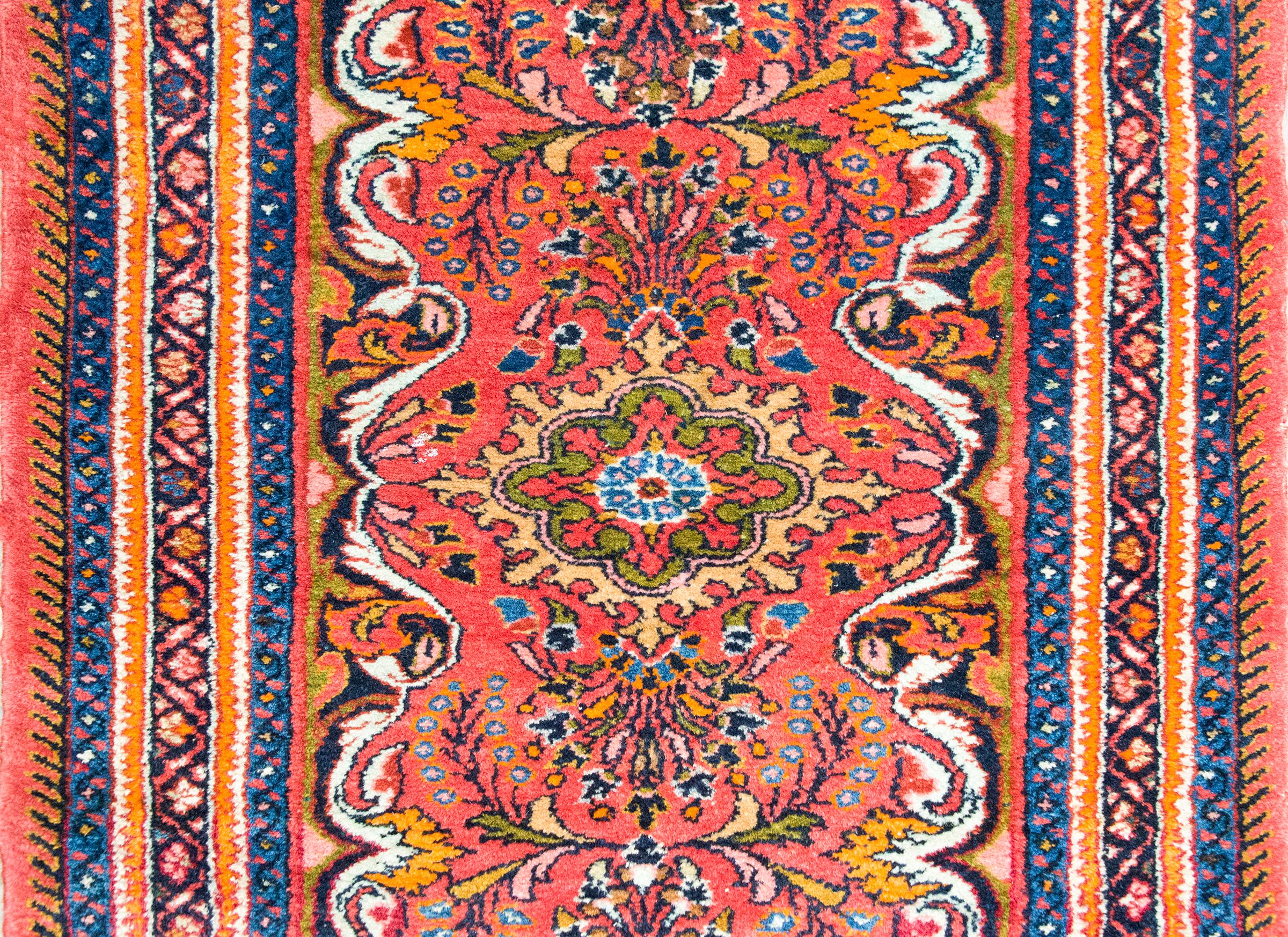Hand-Knotted Early 20th Century Persian Mehraban For Sale