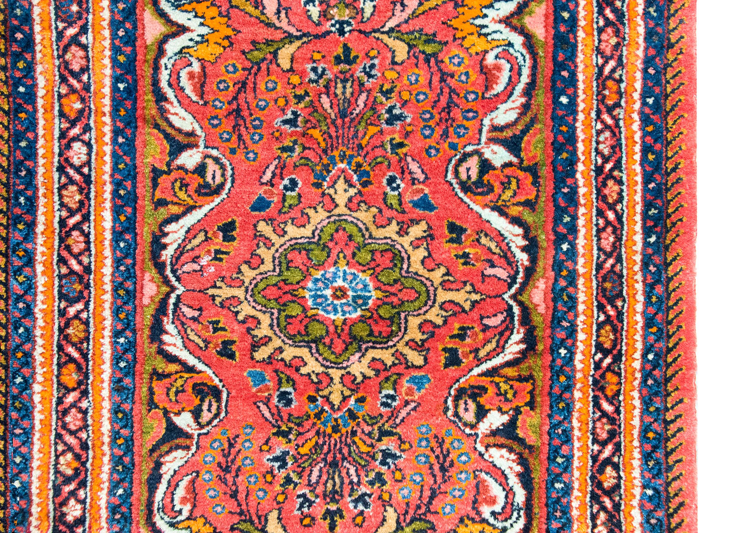 Wool Early 20th Century Persian Mehraban For Sale