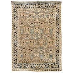 Early 20th Century Persian Meshad Handmade Wool Rug