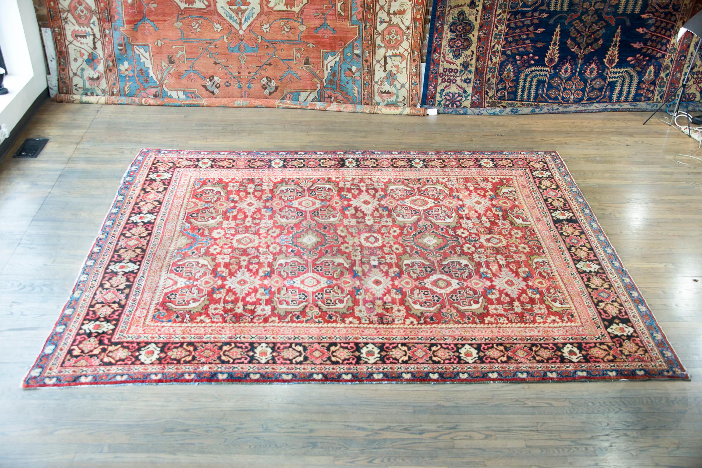 Early 20th Century Persian Meshkabad Rug For Sale 8