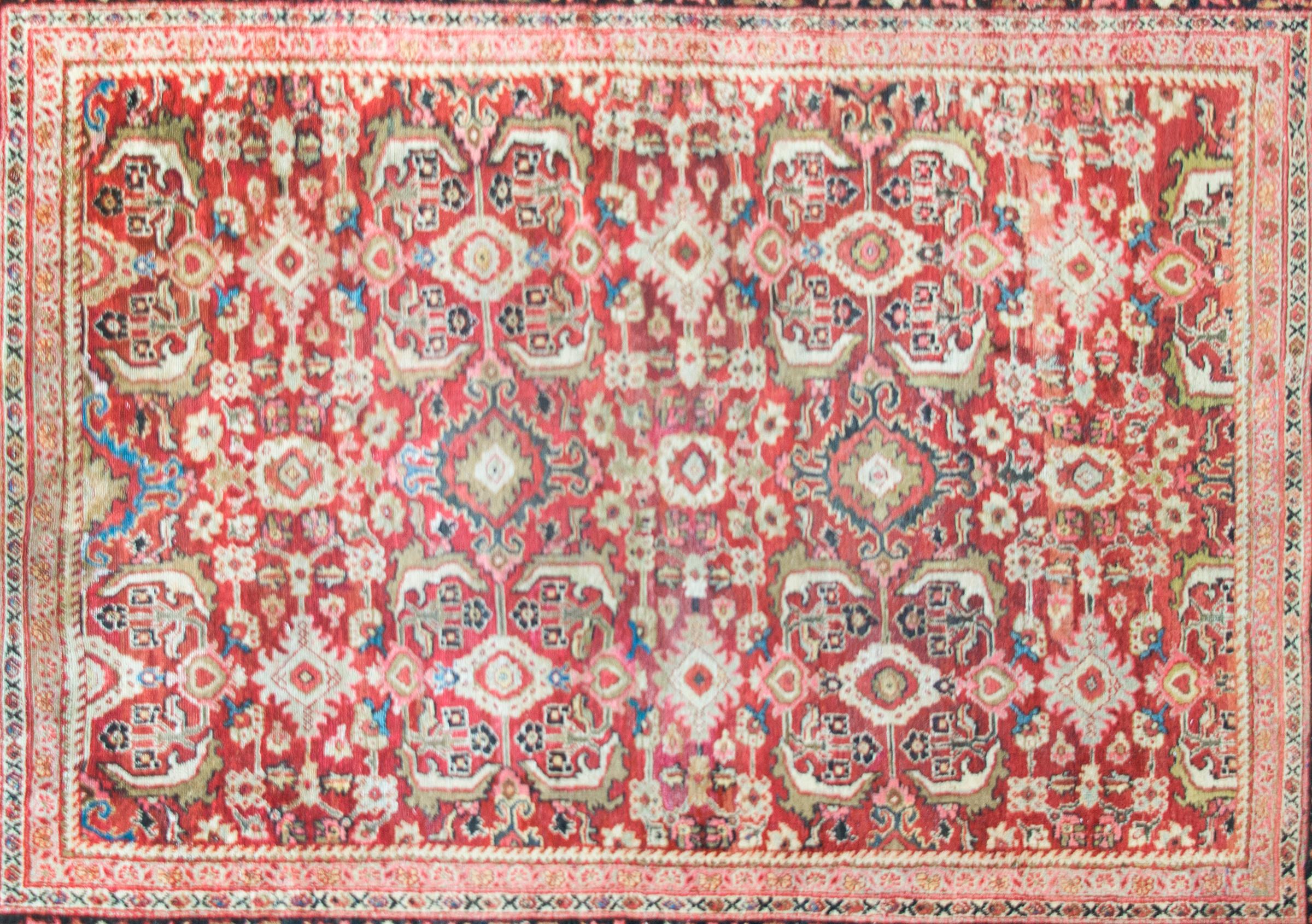 Tribal Early 20th Century Persian Meshkabad Rug For Sale