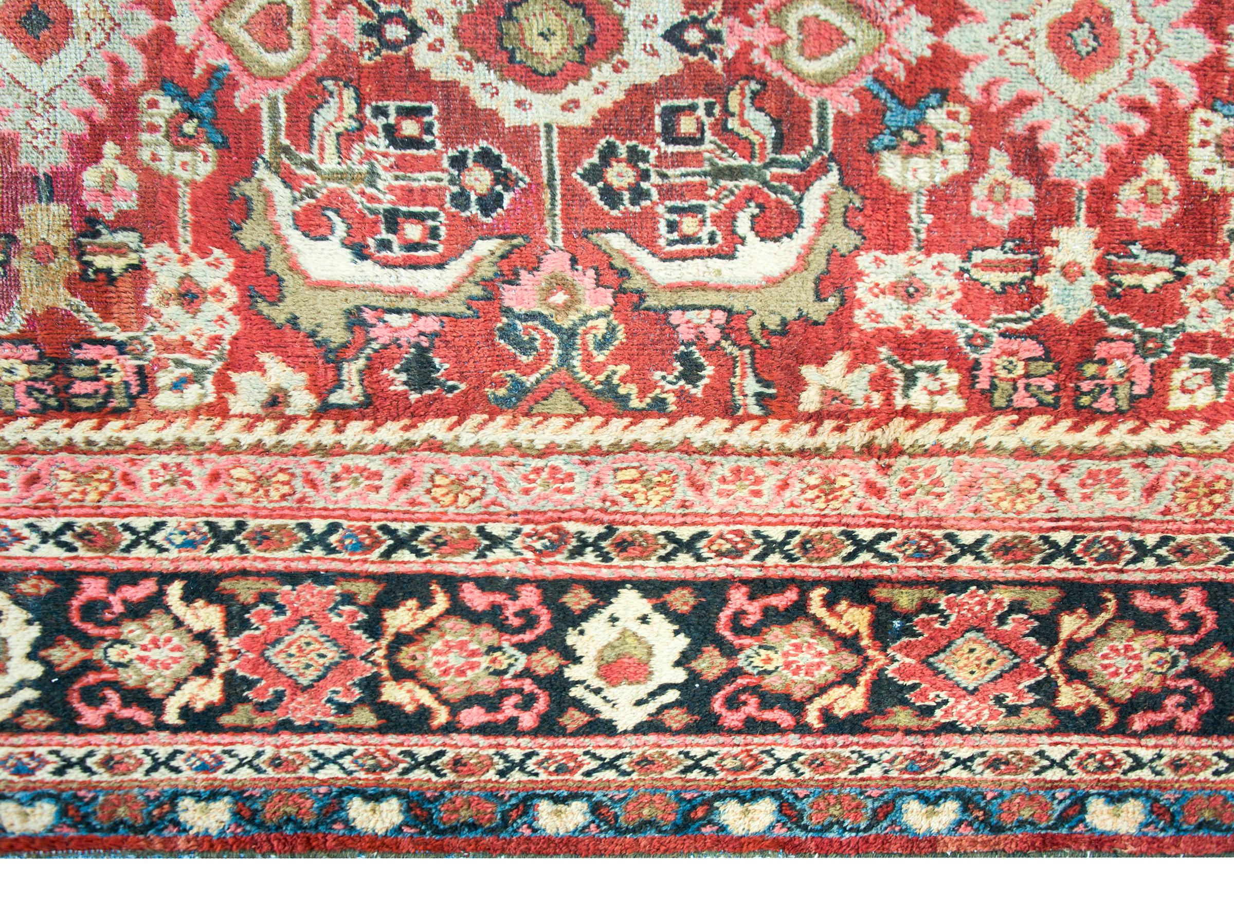 Hand-Knotted Early 20th Century Persian Meshkabad Rug For Sale