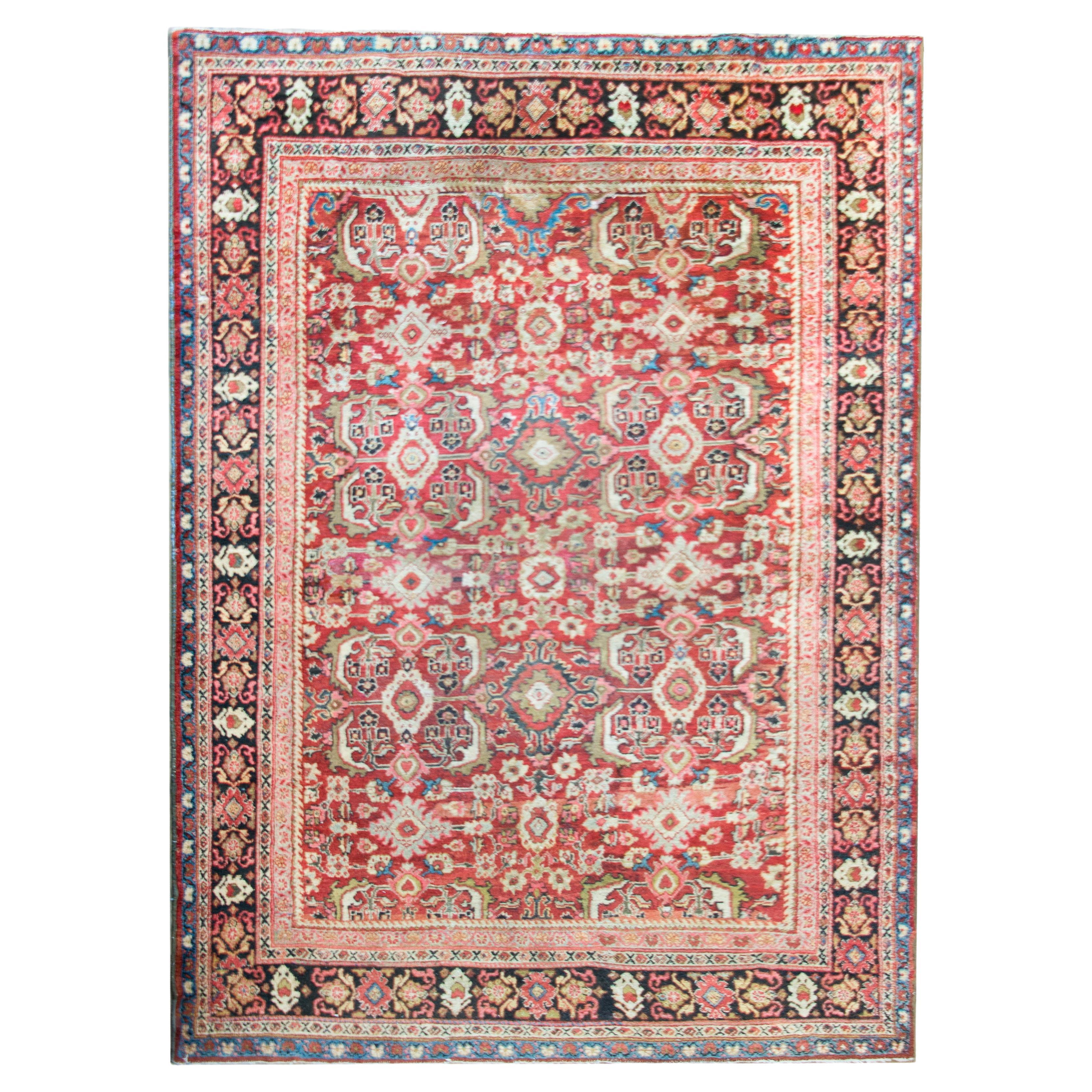 Early 20th Century Persian Meshkabad Rug For Sale
