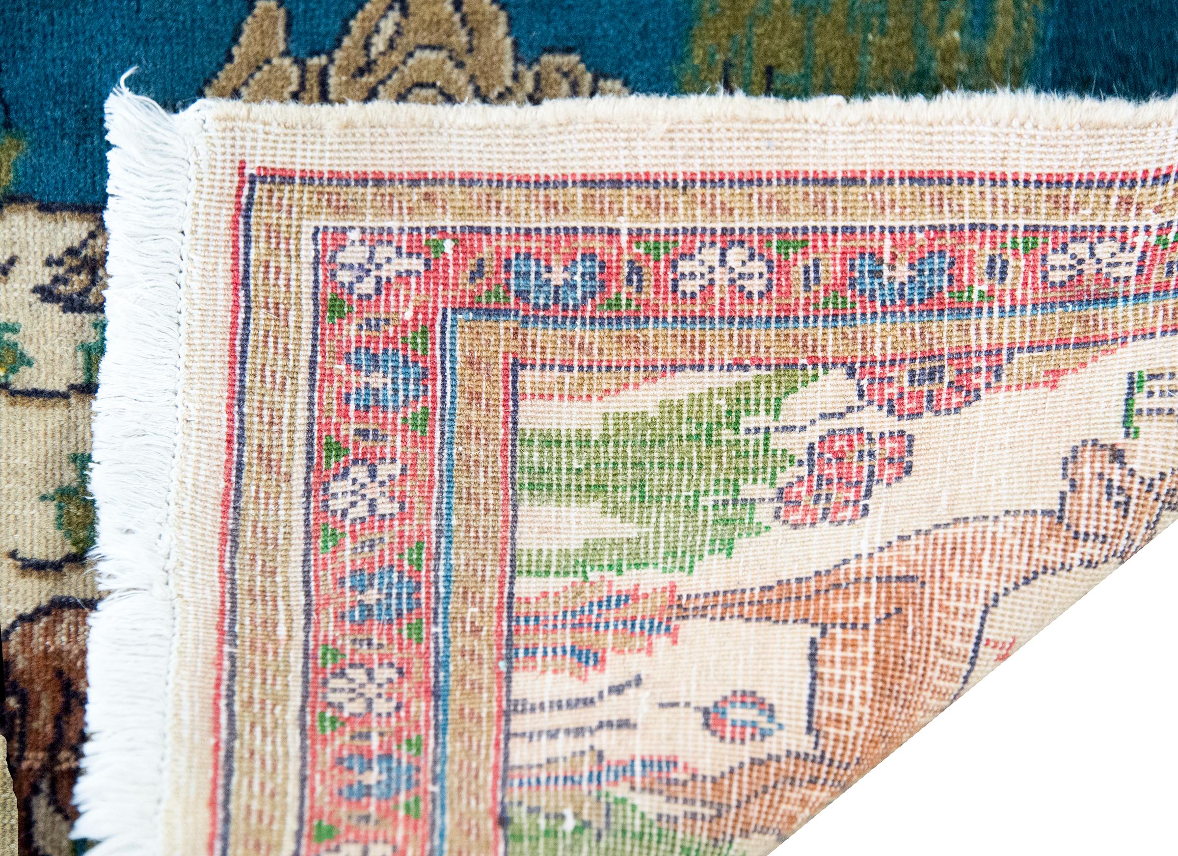 Tappeto Tabriz pittorico persiano dei primi del Novecento in vendita 7