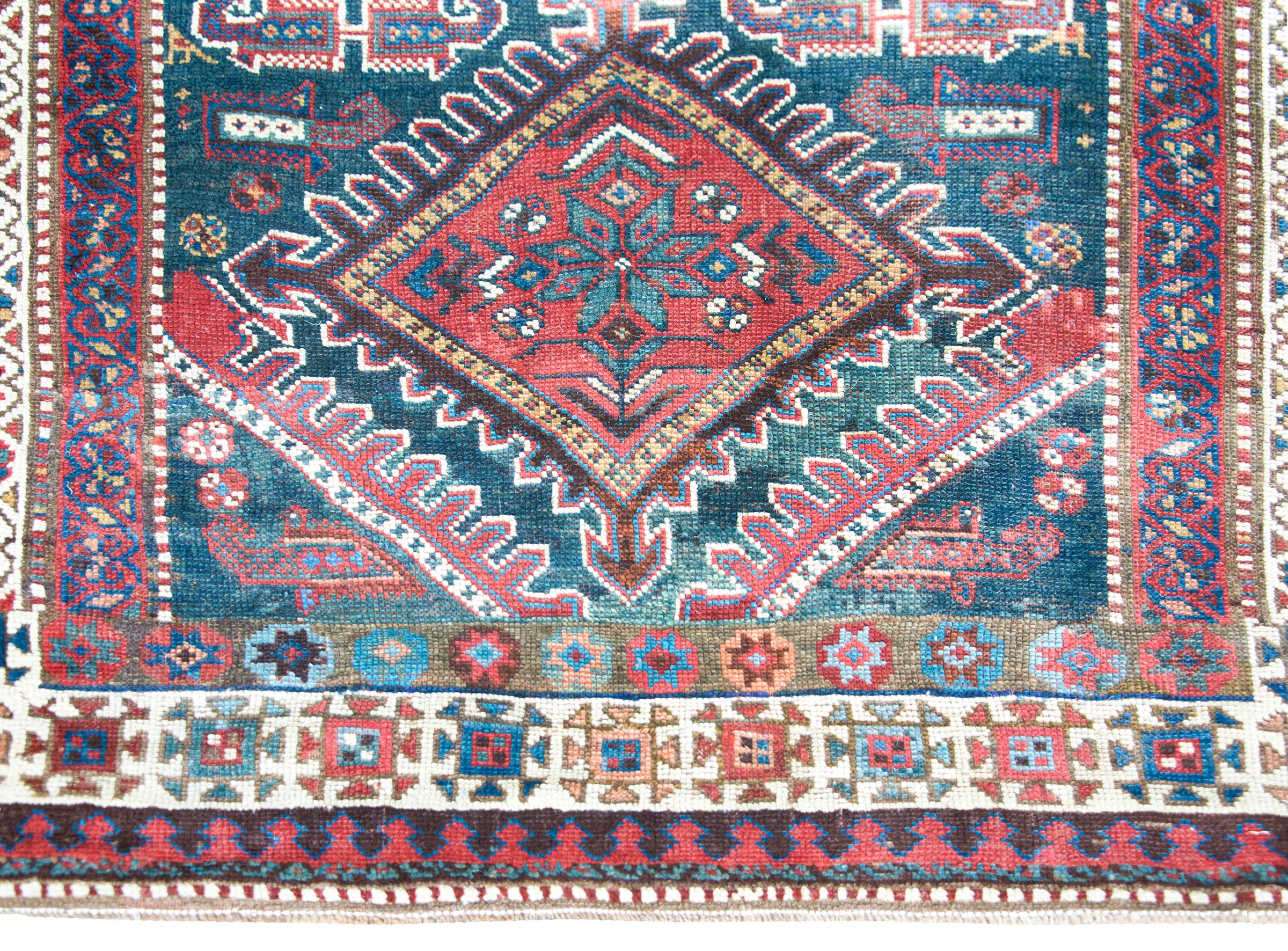 Wool Early 20th Century Persian Qashqai Runner For Sale