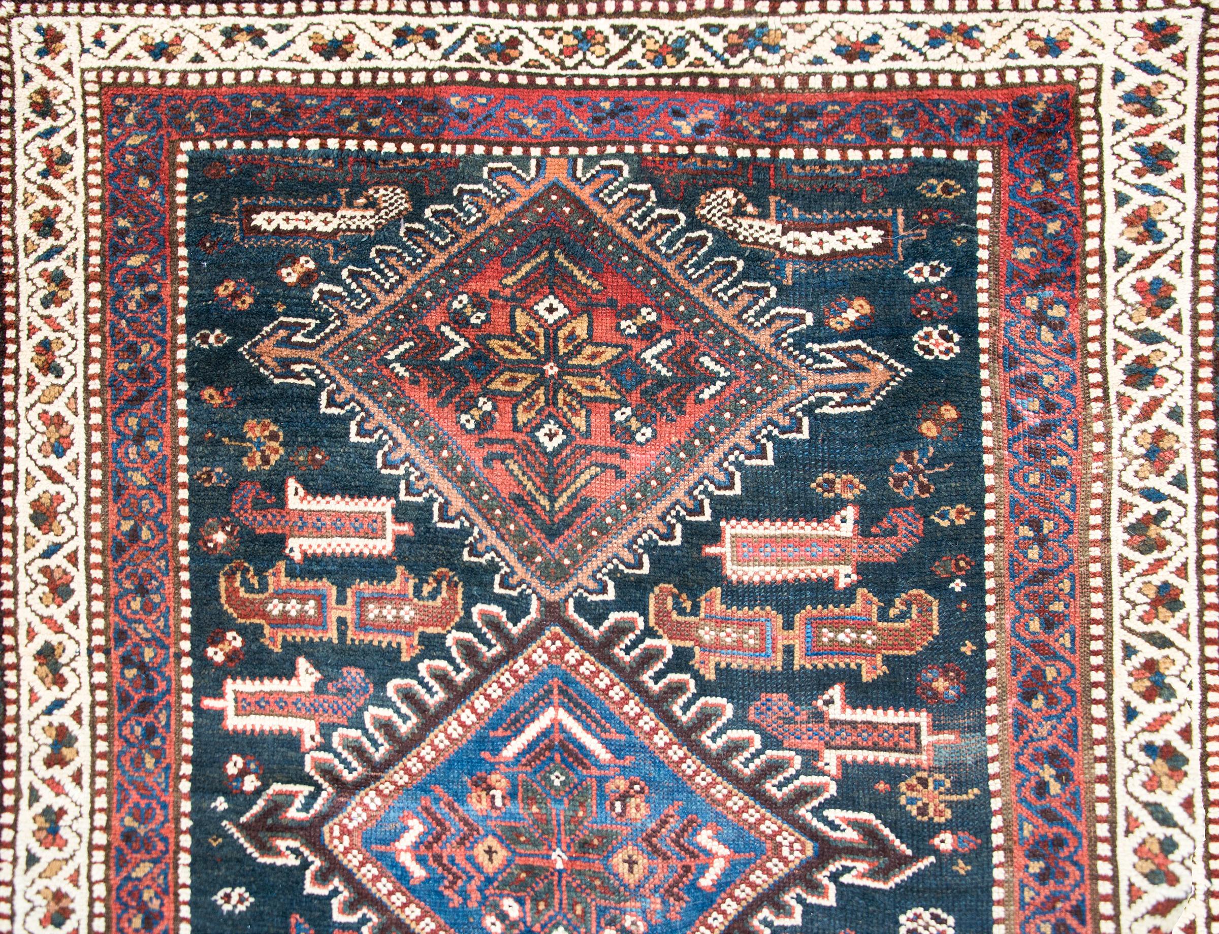 Early 20th Century Persian Qashqai Runner For Sale 2