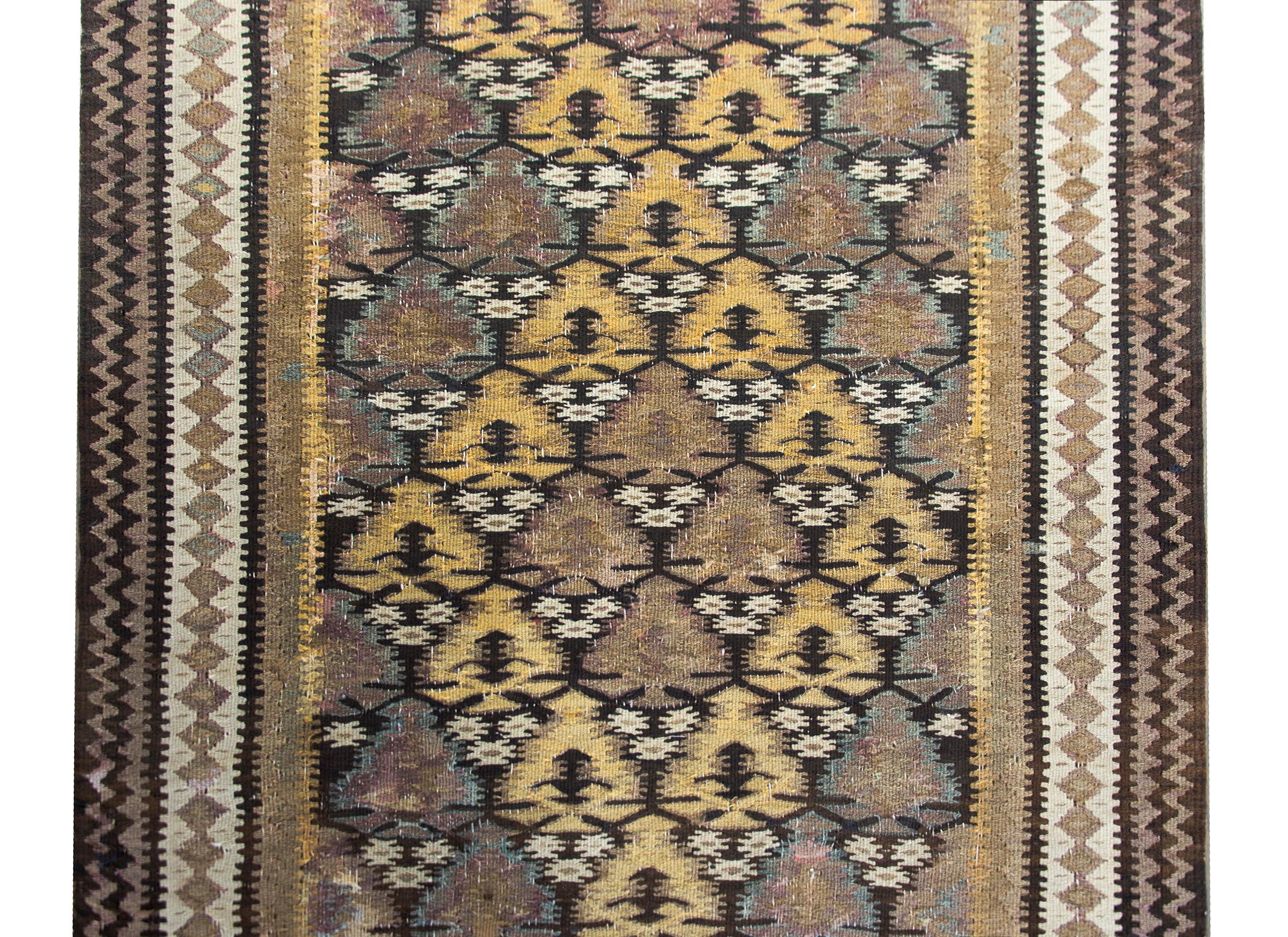 Wool Early 20th Century, Persian Qazvin Rug For Sale
