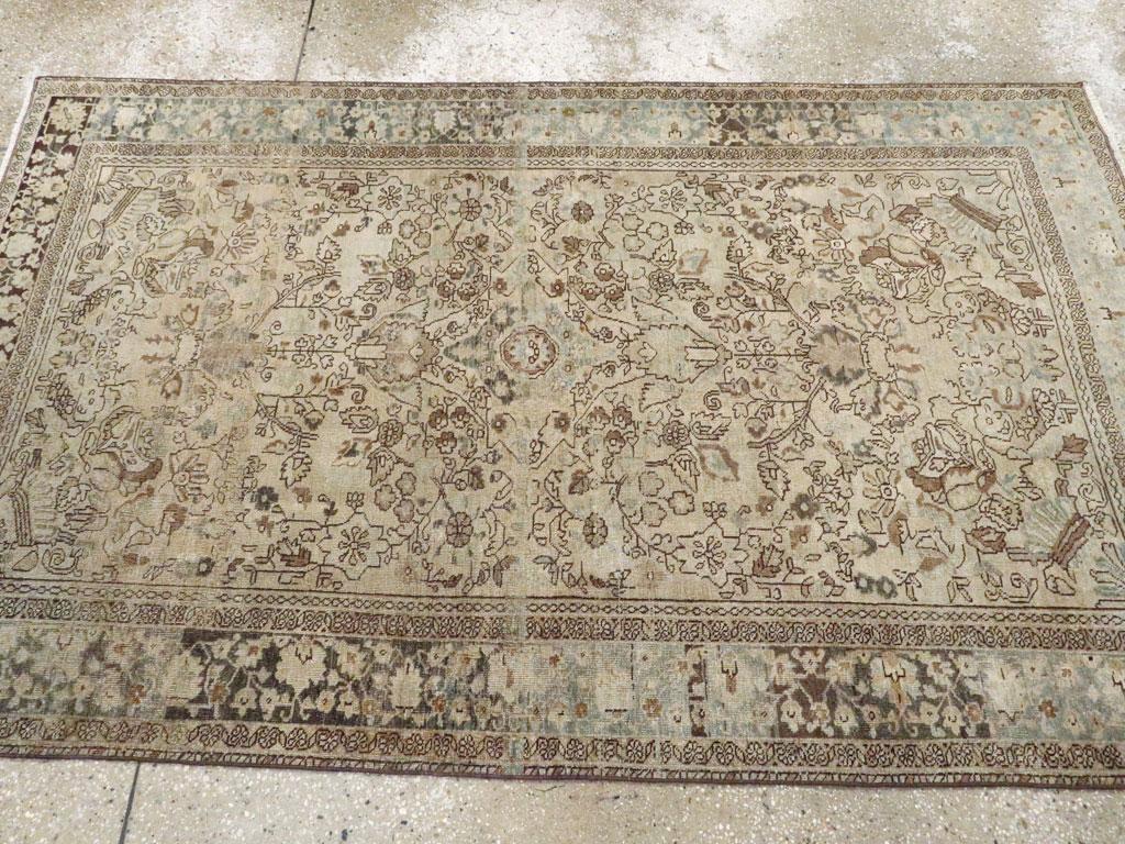 Noué à la main Tapis d'appoint persan Sarouk Fereghan du début du 20e siècle en vente