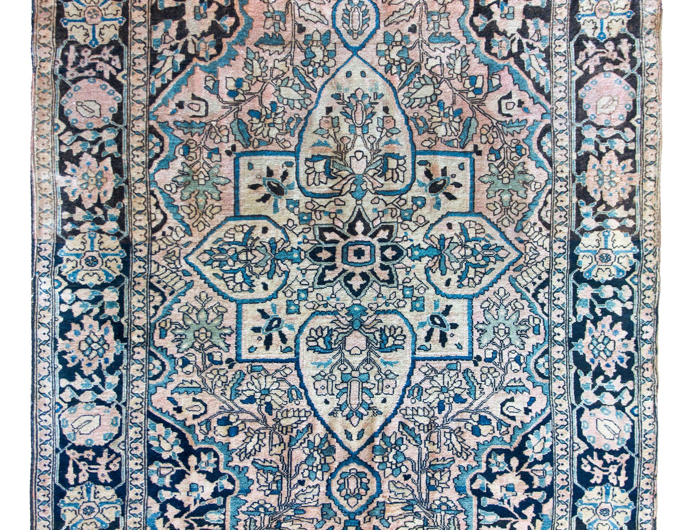 Hand-Knotted Early 20th Century Persian Sarouk Farahan Rug For Sale