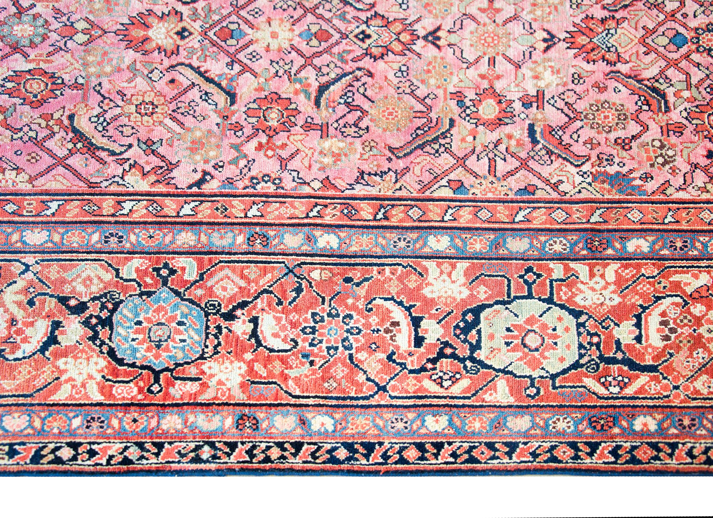 19th Century Early 20th Century Persian Sarouk Farahan Rug For Sale
