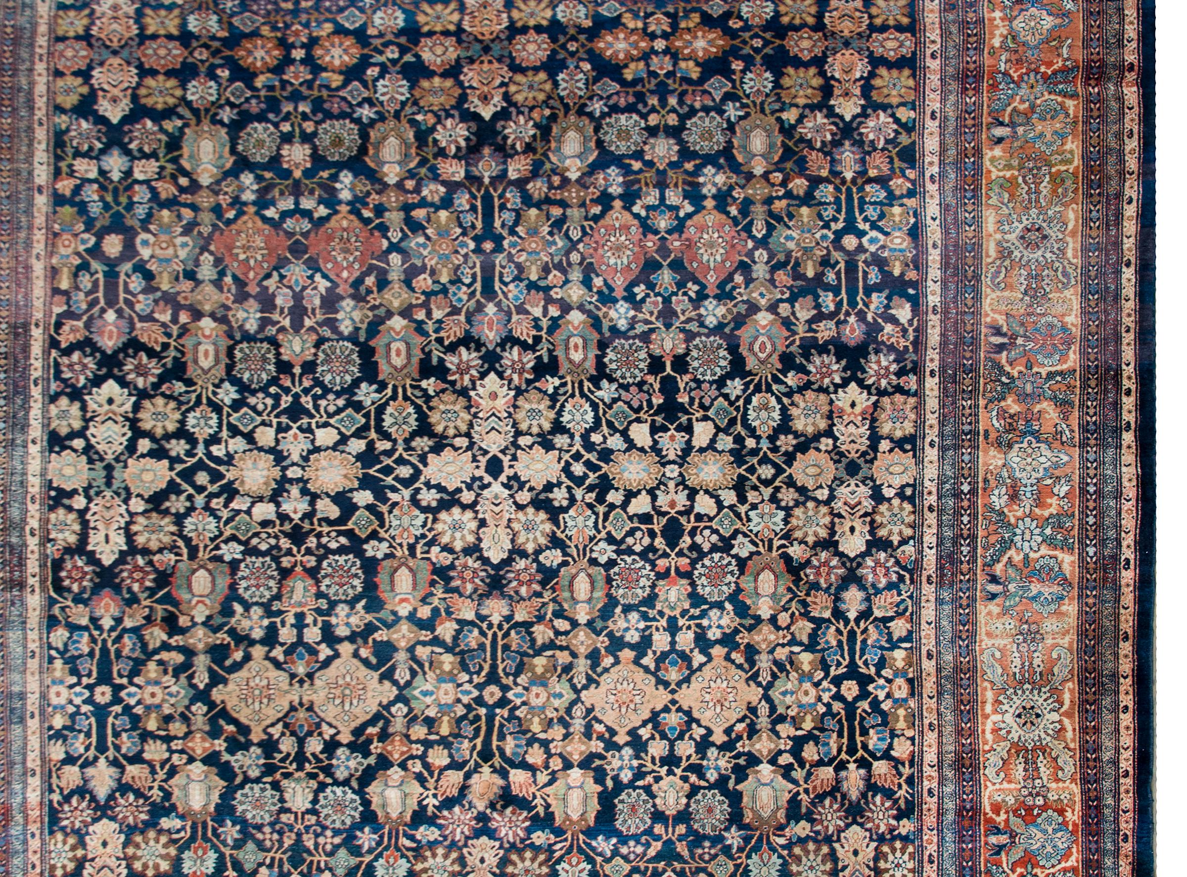 Inizio XX secolo Tappeto persiano Sarouk Farahan dei primi del Novecento in vendita