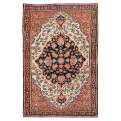 Early 20th Century Persian Sarouk Farahan Throw Rug
