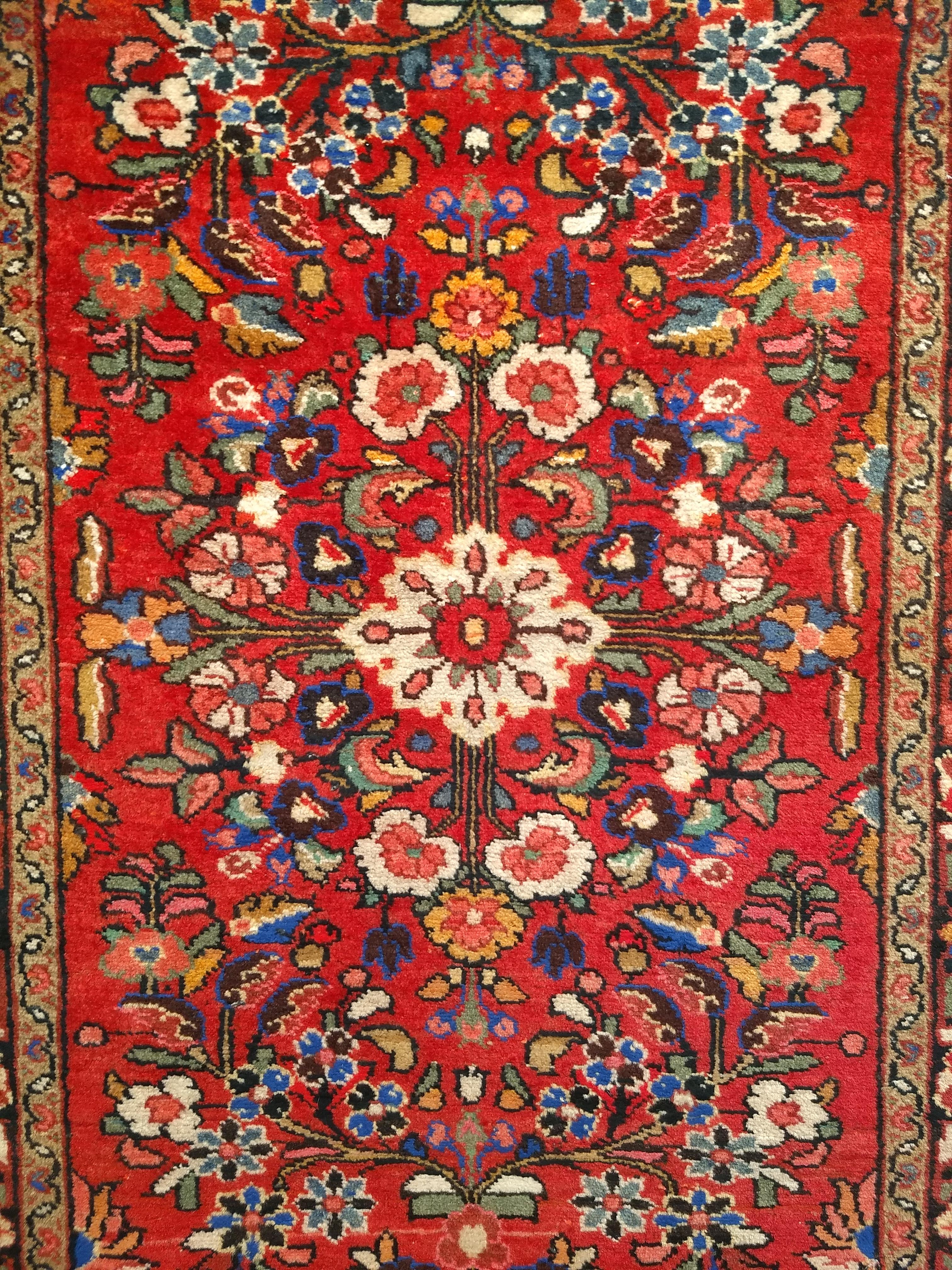 Persischer Sarouk- Lilien-Teppich aus dem frühen 20. Jahrhundert im Angebot 5