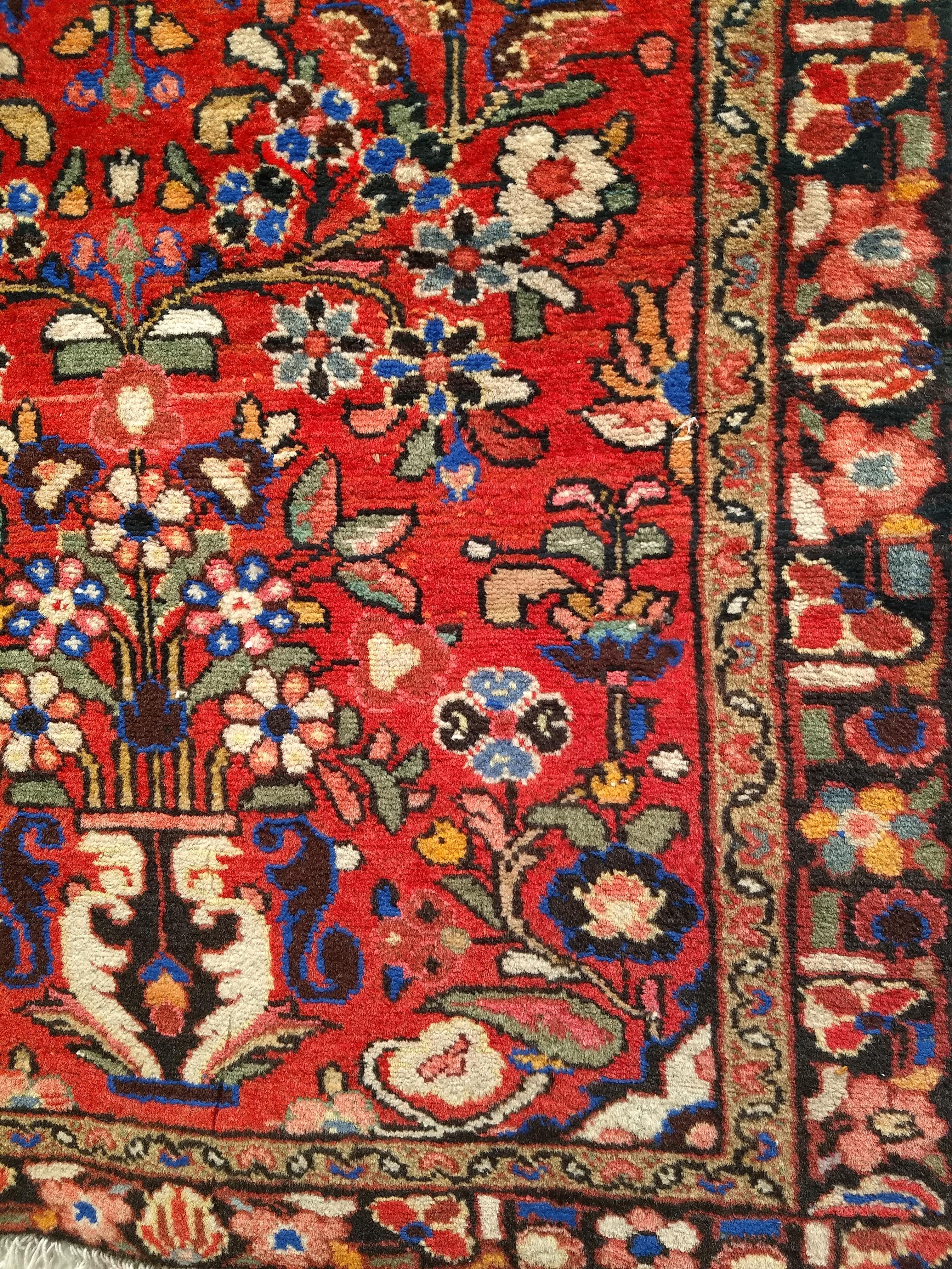 Persischer Sarouk- Lilien-Teppich aus dem frühen 20. Jahrhundert im Angebot 8
