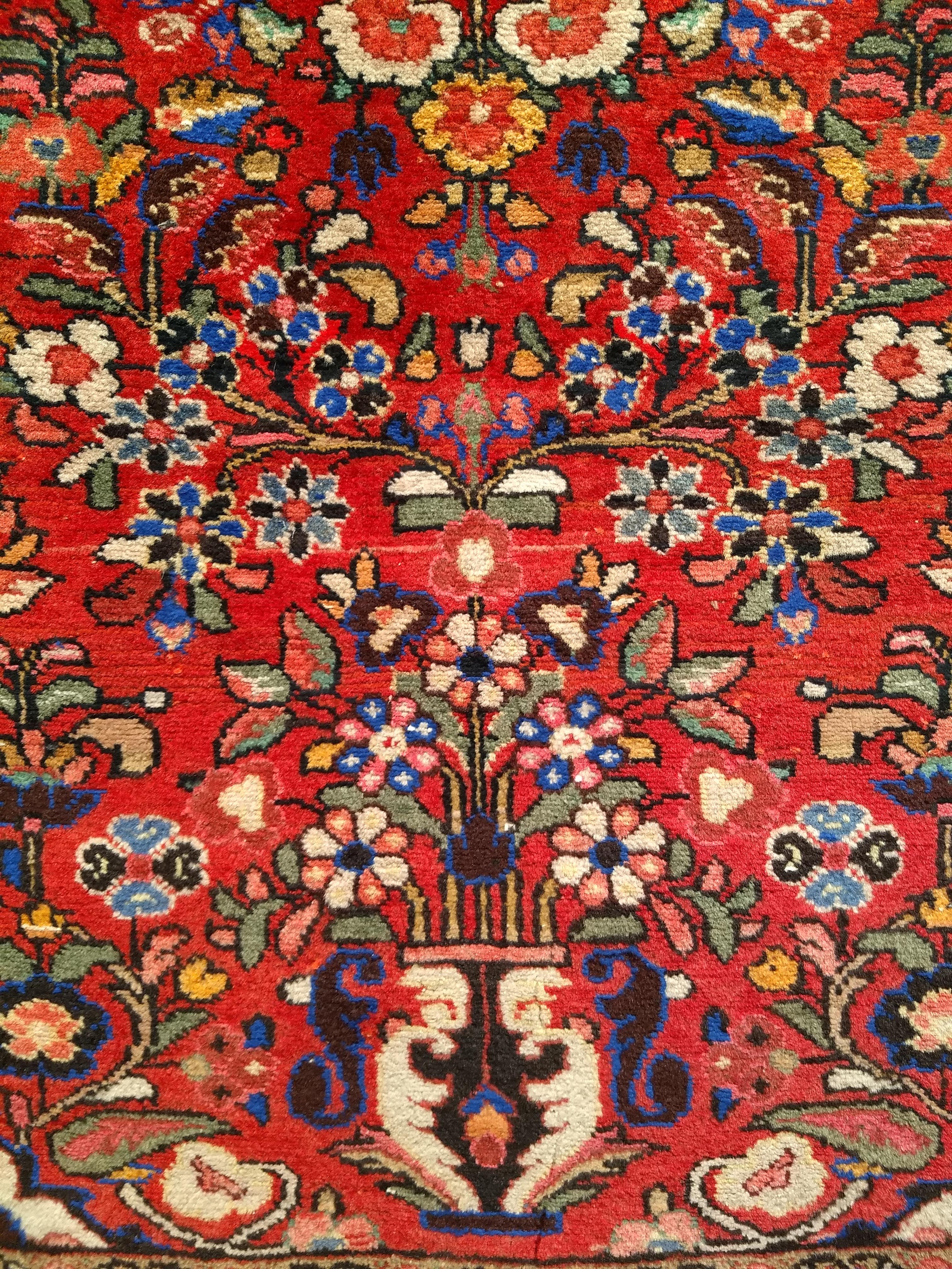 Persischer Sarouk- Lilien-Teppich aus dem frühen 20. Jahrhundert im Angebot 4