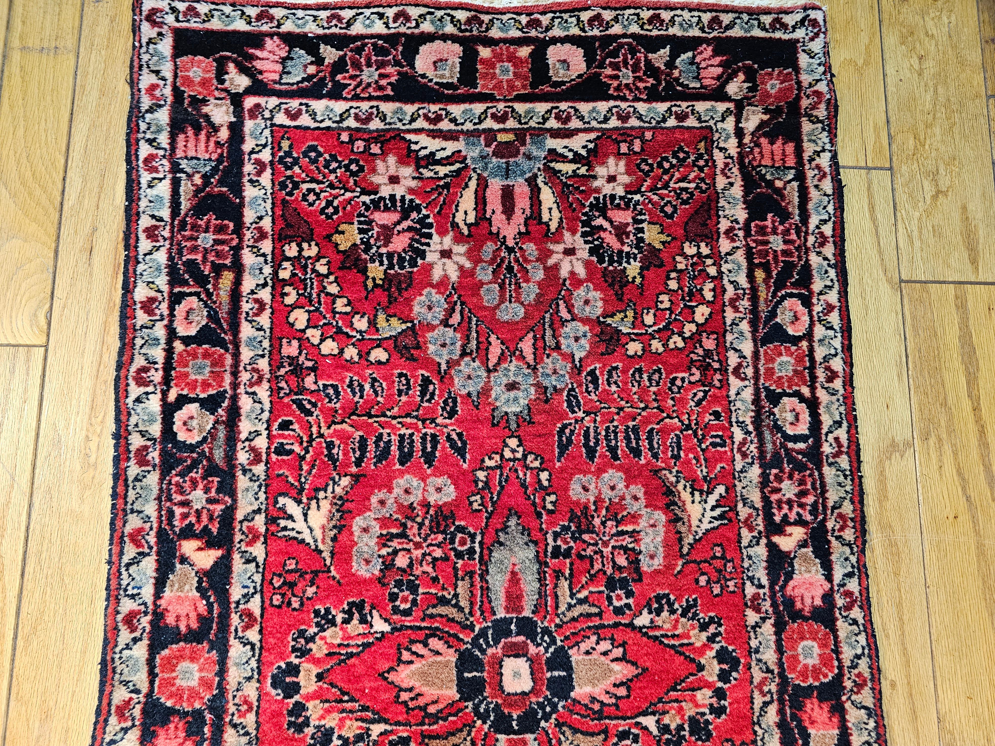 XX secolo Runner lungo persiano Sarouk Lilian dei primi del Novecento in vendita