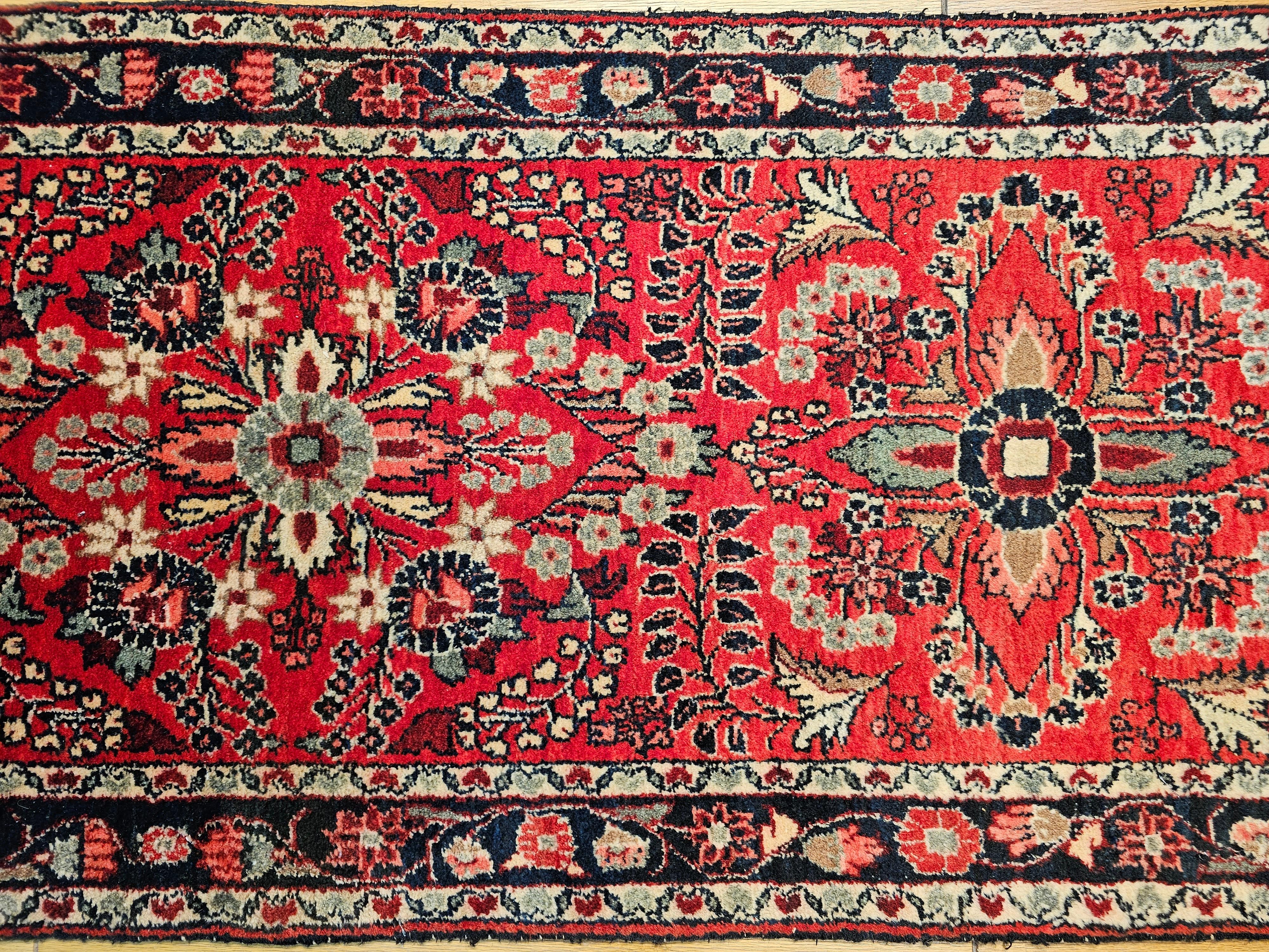 Runner lungo persiano Sarouk Lilian dei primi del Novecento in vendita 1