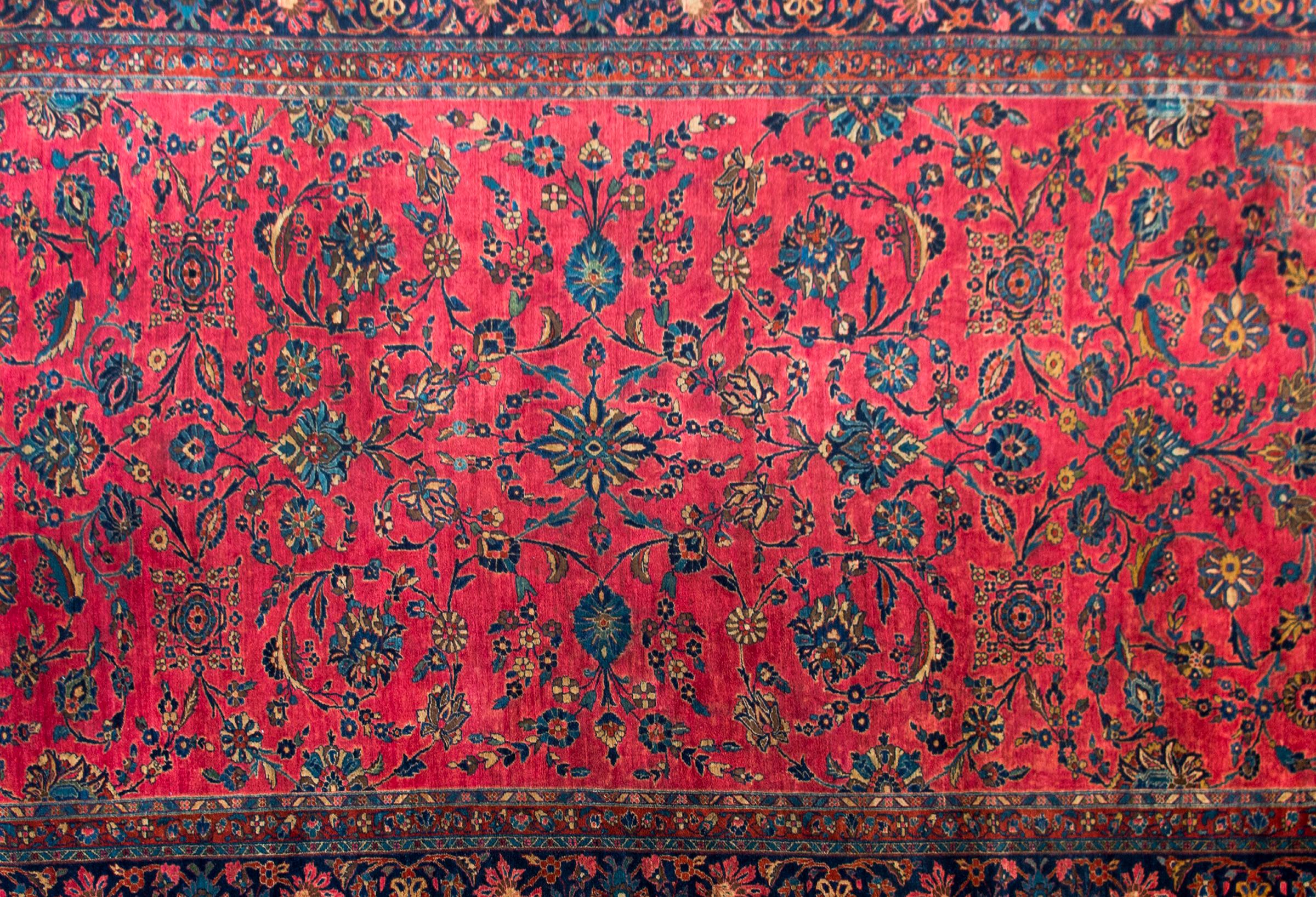 Sarouk Farahan Early 20th Century Persian Sarouk Mahal Rug For Sale