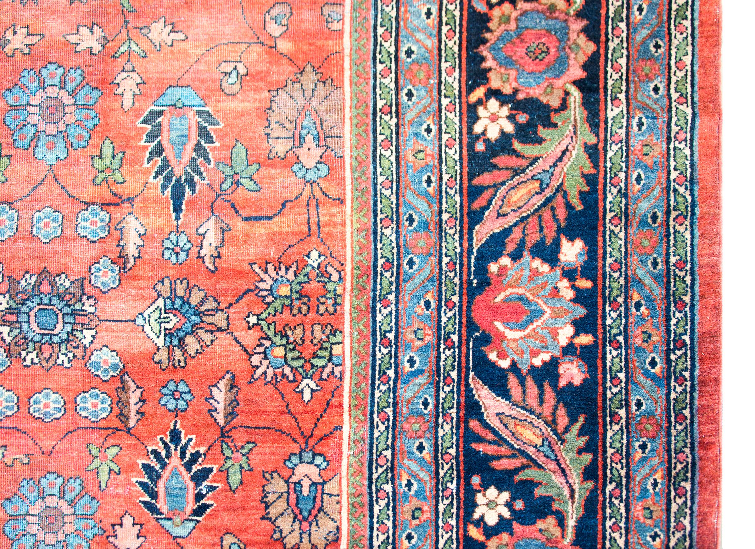 Wool Early 20th Century Persian Sarouk Mahal Rug For Sale