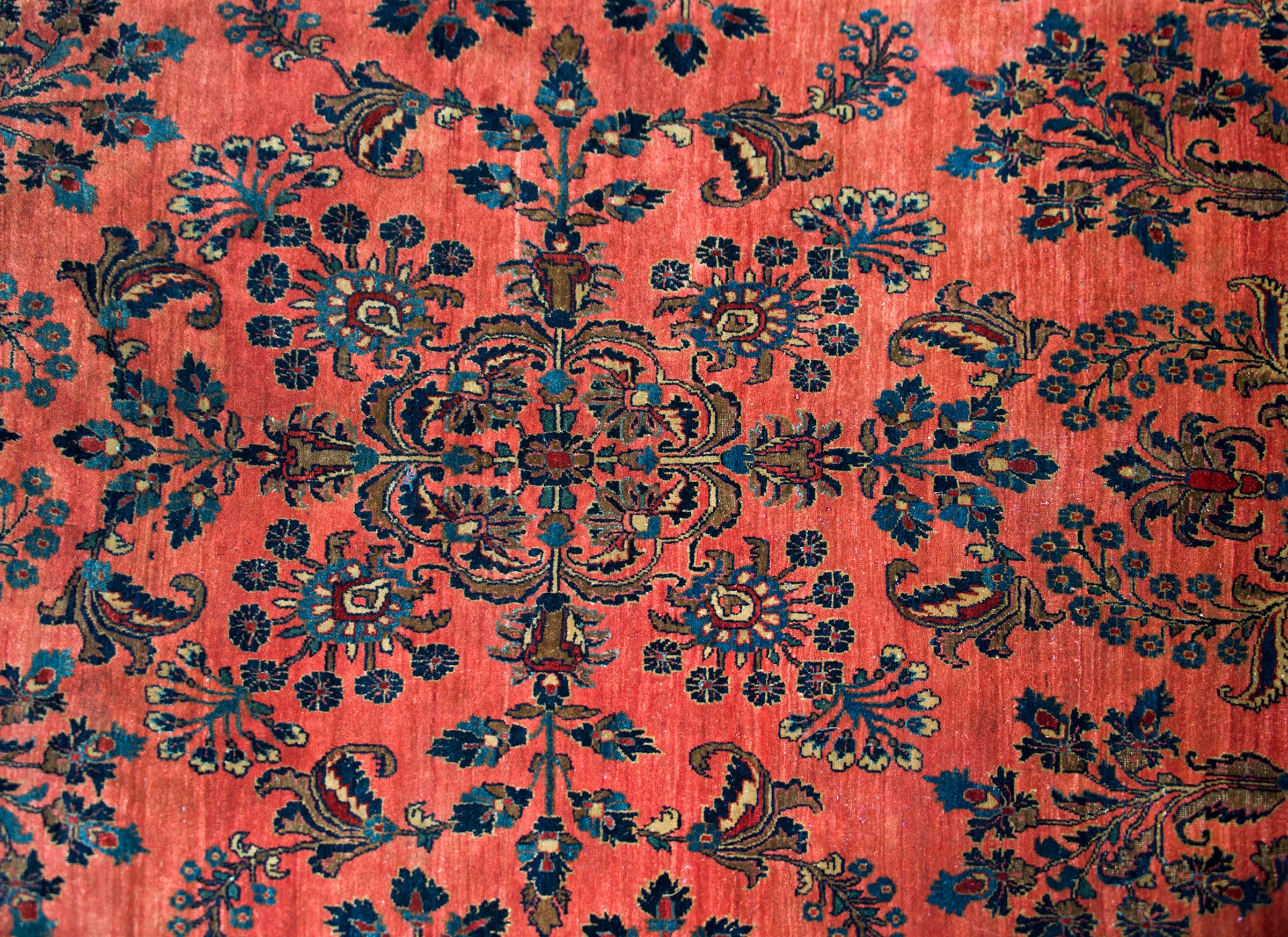 Early 20th Century Persian Sarouk Mohajeran Rug For Sale 2