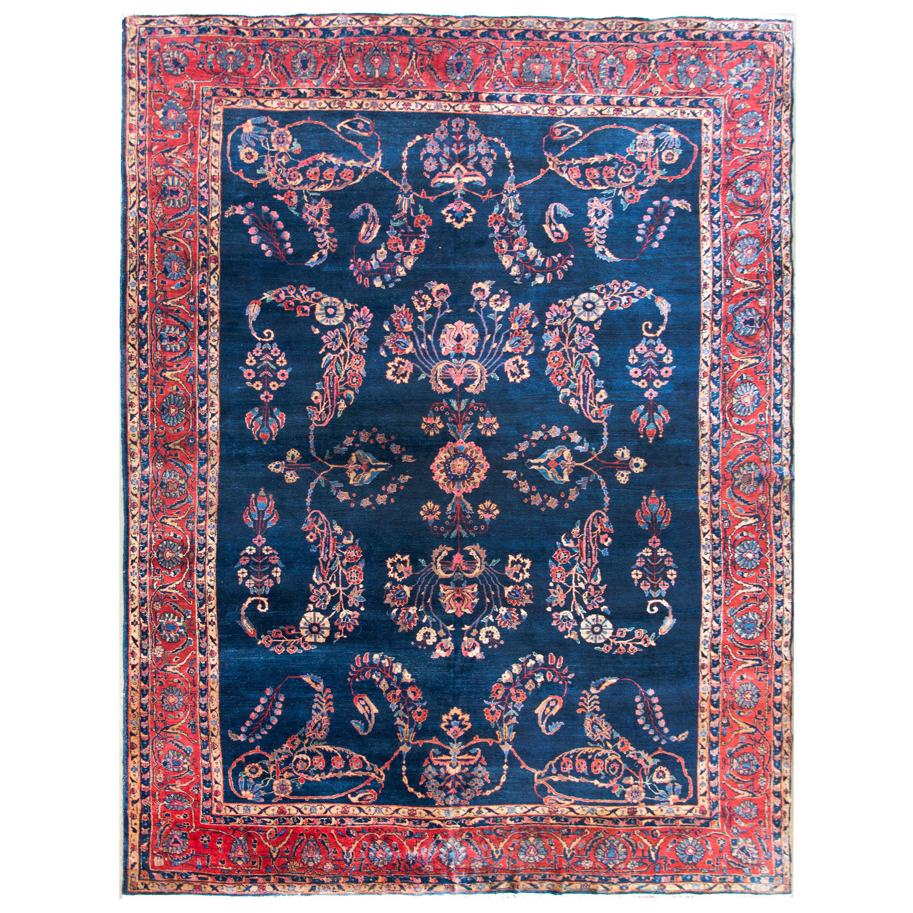 Tapis persan Sarouk Mohajeran du début du XXe siècle