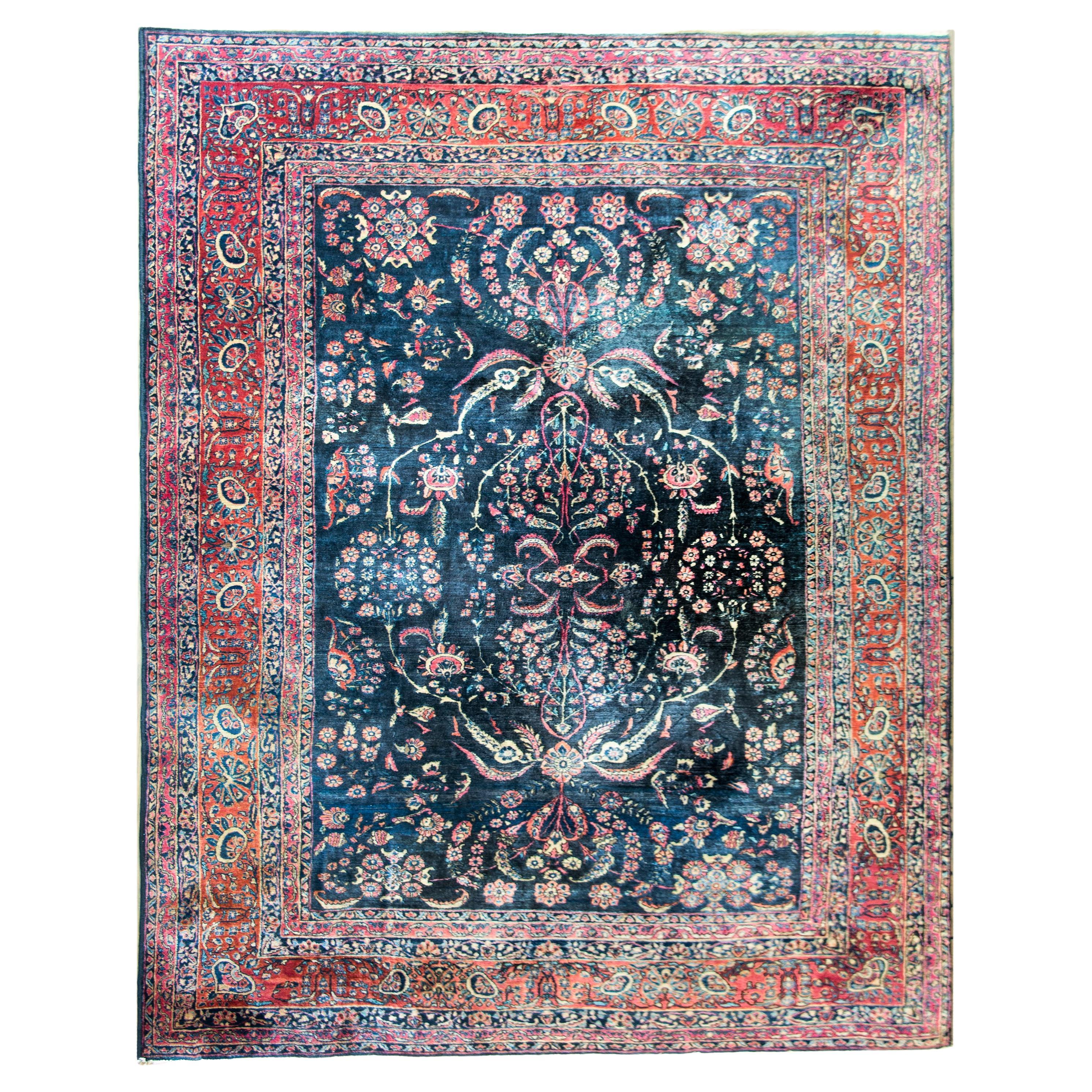 Early 20th Century Persian Sarouk Mohajeran Rug For Sale