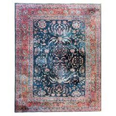 Antique Early 20th Century Persian Sarouk Mohajeran Rug