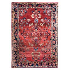 Antique Early 20th Century Persian Sarouk Mohajeran Rug