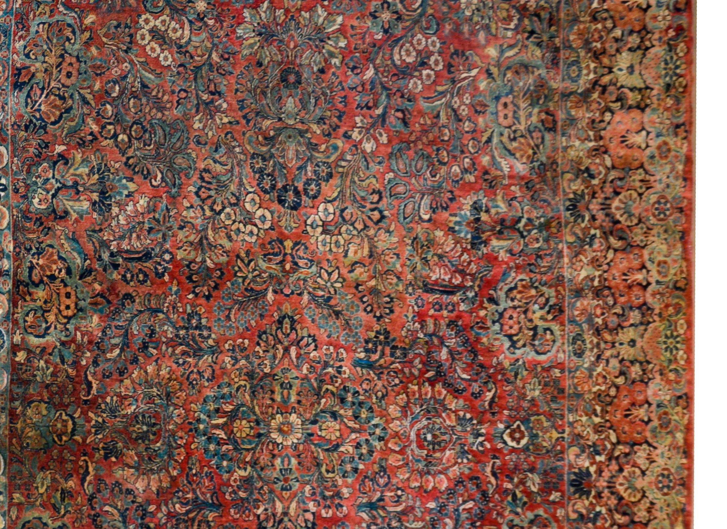Persischer Sarouk-Teppich des frühen 20. Jahrhunderts (Sarouk Farahan) im Angebot