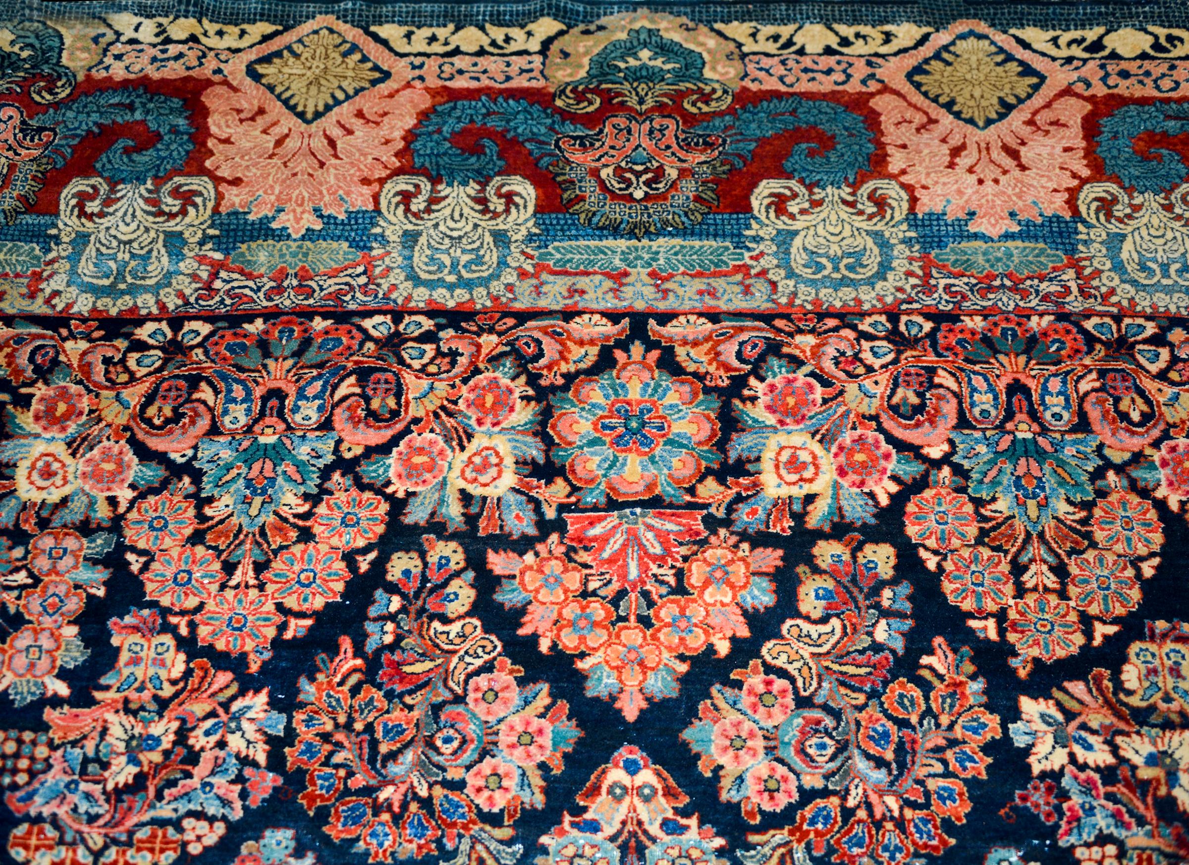 Alfombra persa sarouk de principios del siglo XX en Bueno estado para la venta en Chicago, IL