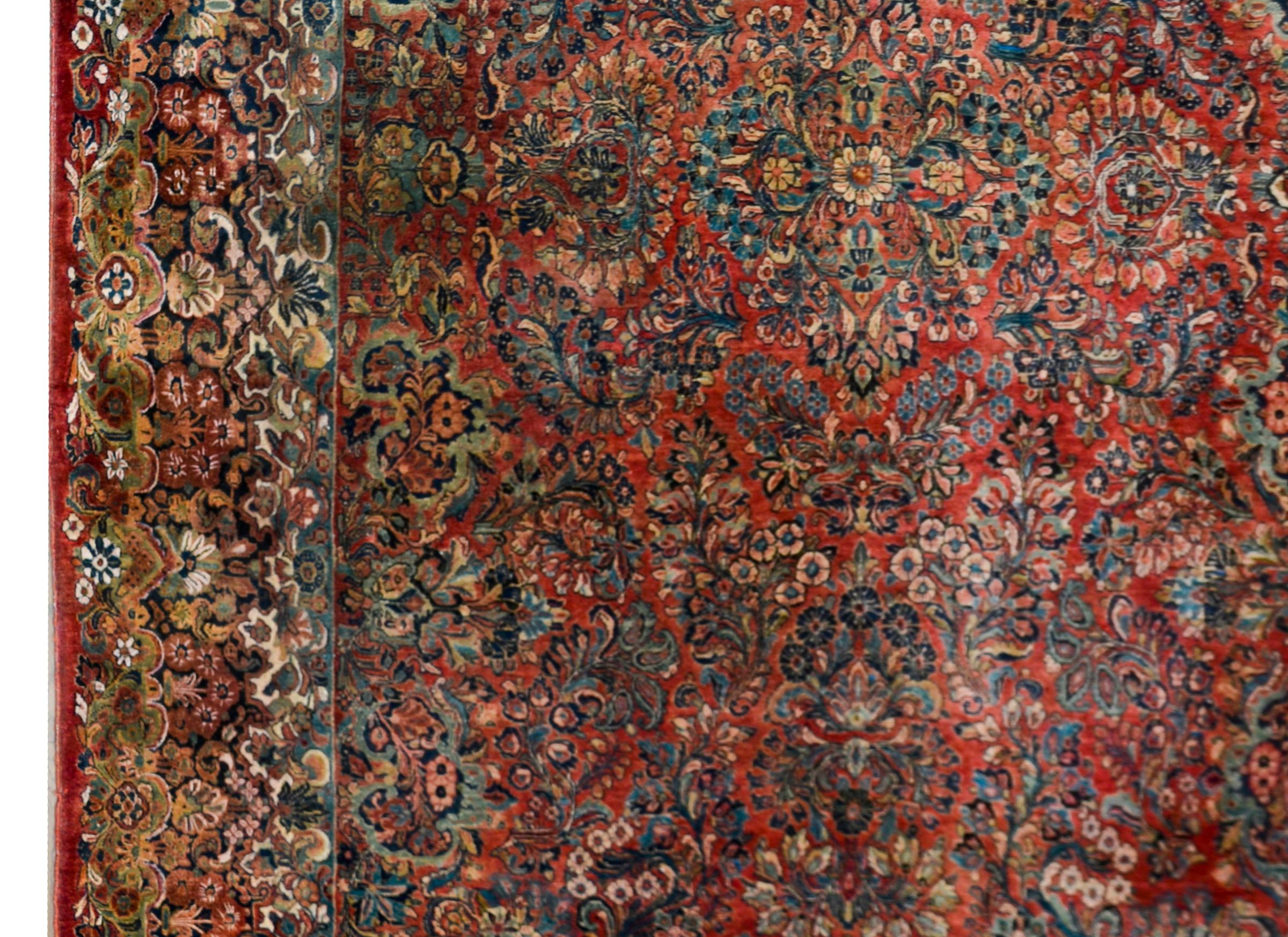 Persischer Sarouk-Teppich des frühen 20. Jahrhunderts (Mitte des 20. Jahrhunderts) im Angebot