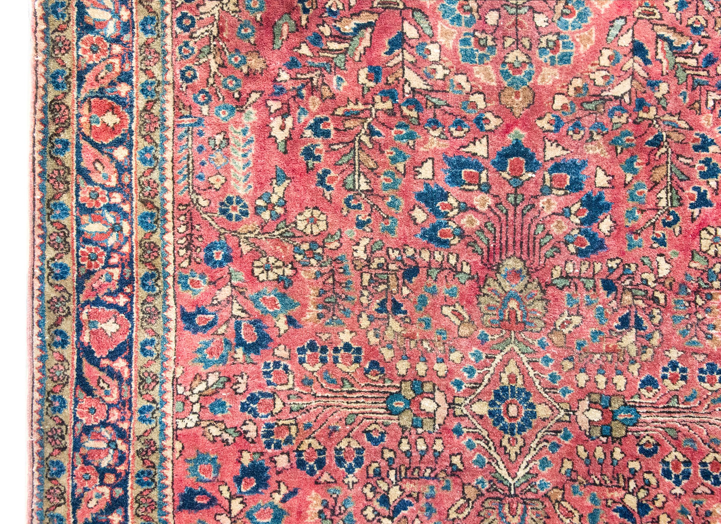 Tappeto Sarouk persiano dei primi del Novecento In condizioni buone in vendita a Chicago, IL